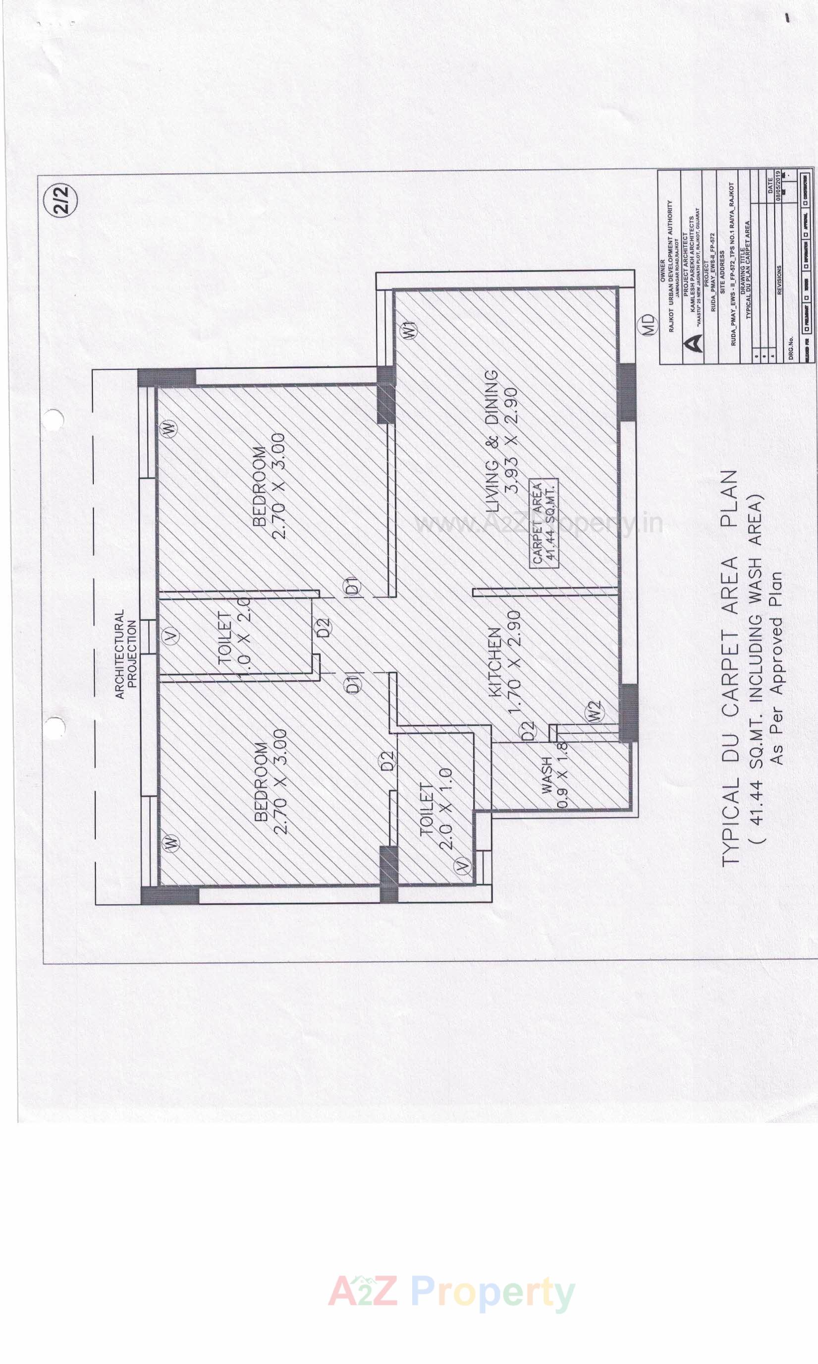 Layout of real estate project Construction Of Affordable House Ews   128 Units Under Pmay At Tp Fp located at Raiya, Rajkot, Gujarat