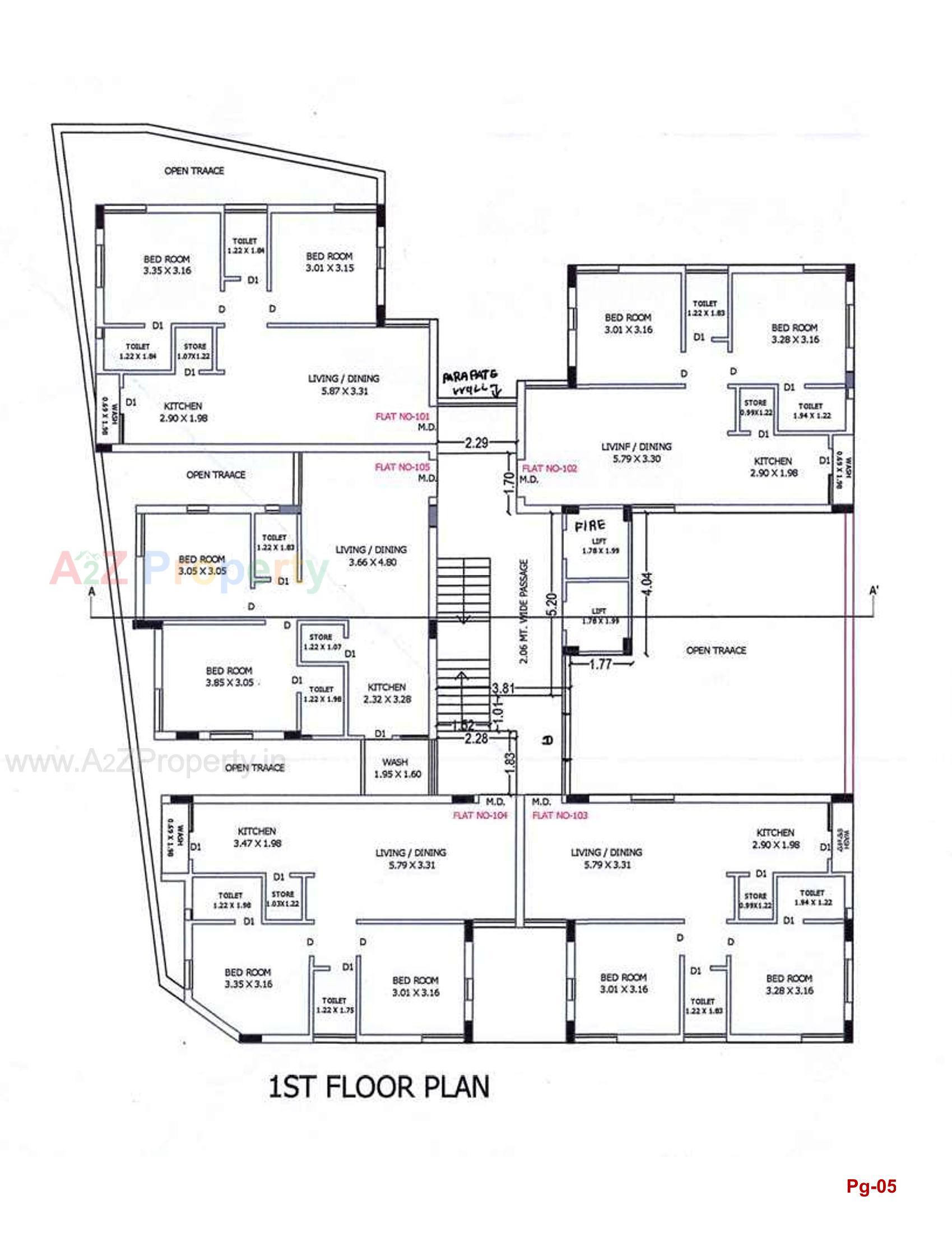 Layout of real estate project Copper Corner located at Rajkot, Rajkot, Gujarat