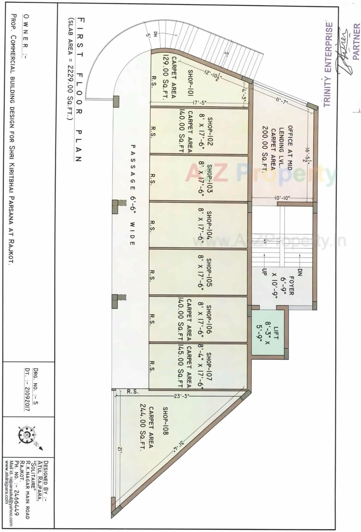 Layout of real estate project Copper Green Corner located at Rajkot, Rajkot, Gujarat
