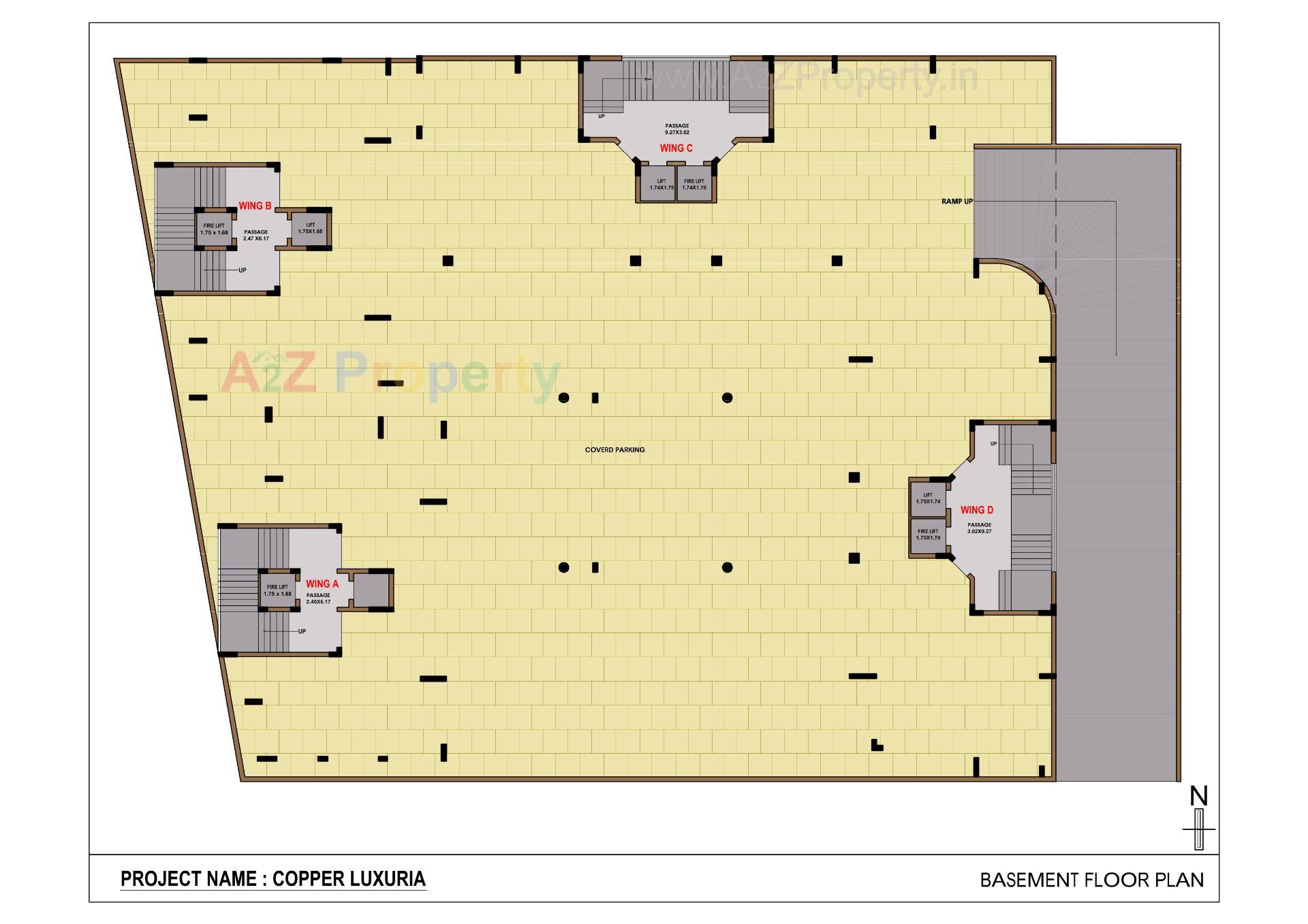 Layout of real estate project Copper Luxuria located at Mavdi, Rajkot, Gujarat