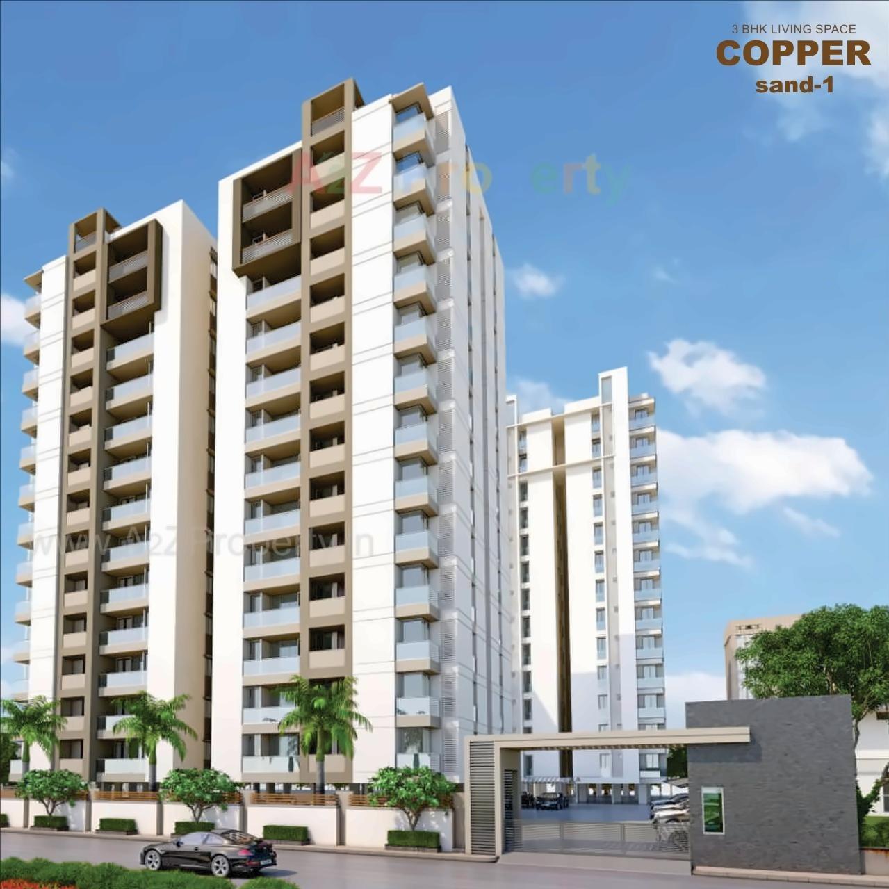 3D Elevation of real estate project Copper Sand (unit B) located at Mavdi, Rajkot, Gujarat