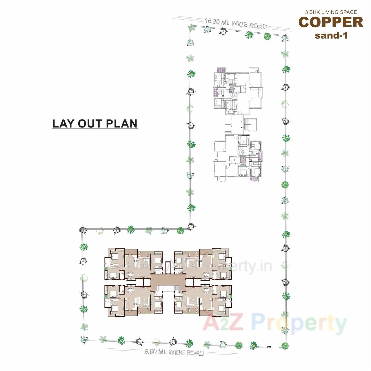 Layout of real estate project Copper Sand (unit B) located at Mavdi, Rajkot, Gujarat