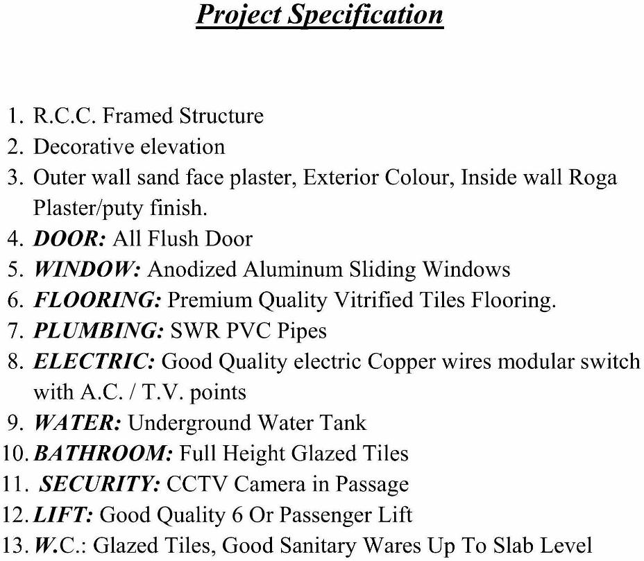 Project Specifications
