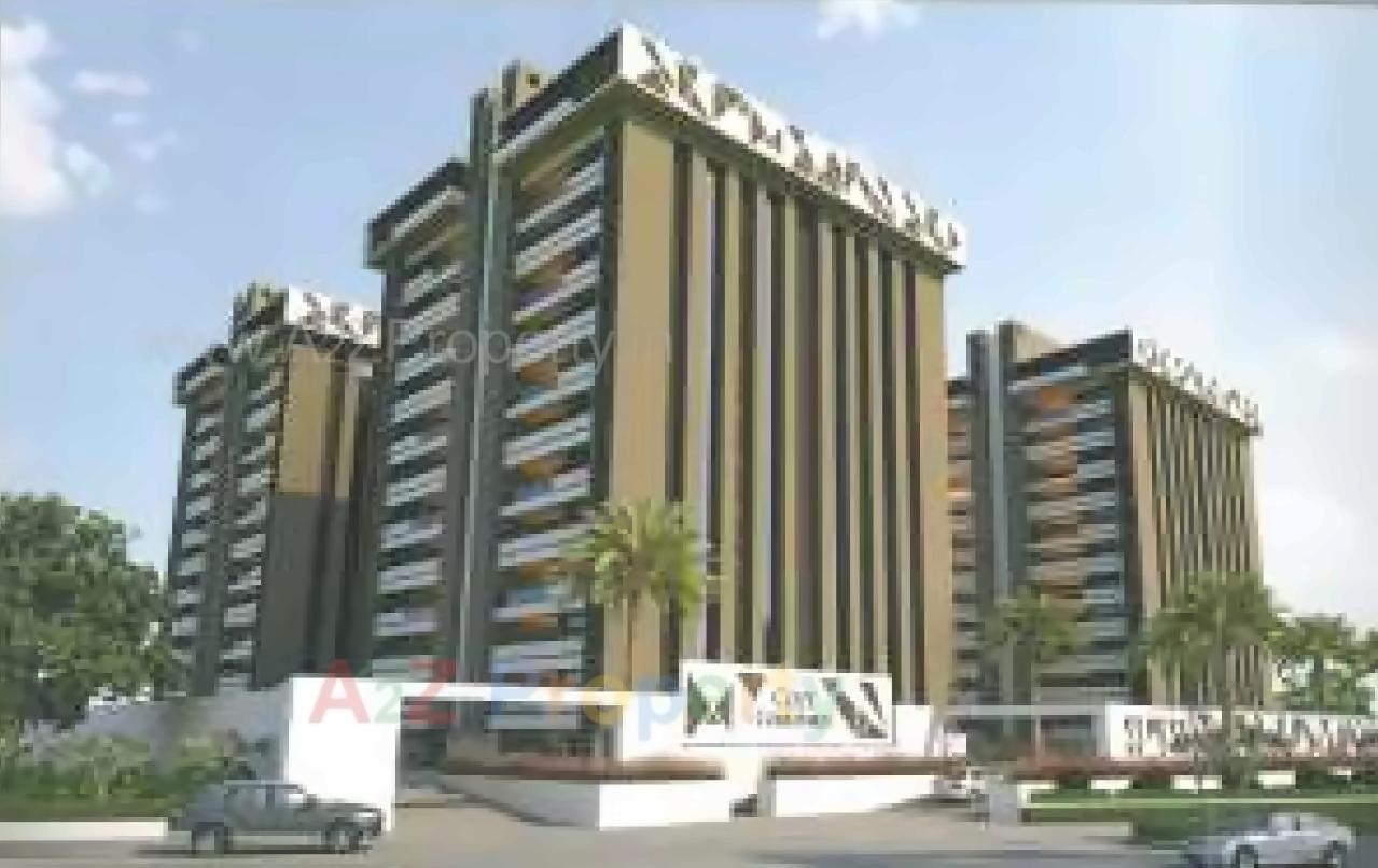 3D Elevation of real estate project Cozy Courtyard located at Mota-mava, Rajkot, Gujarat