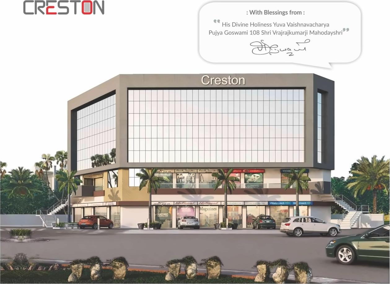 3D Elevation of real estate project Creston  Complex located at Mota-mava, Rajkot, Gujarat