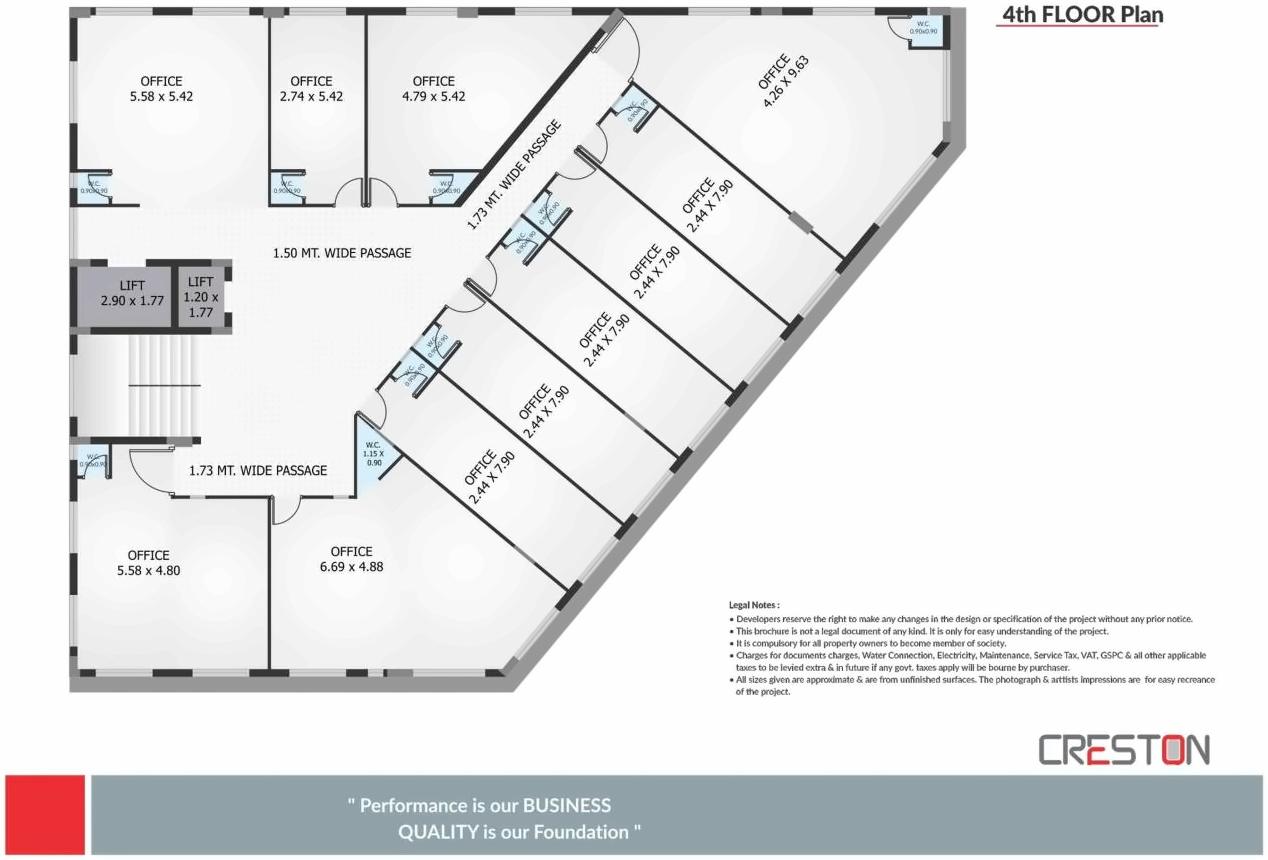 Layout of real estate project Creston  Complex located at Mota-mava, Rajkot, Gujarat