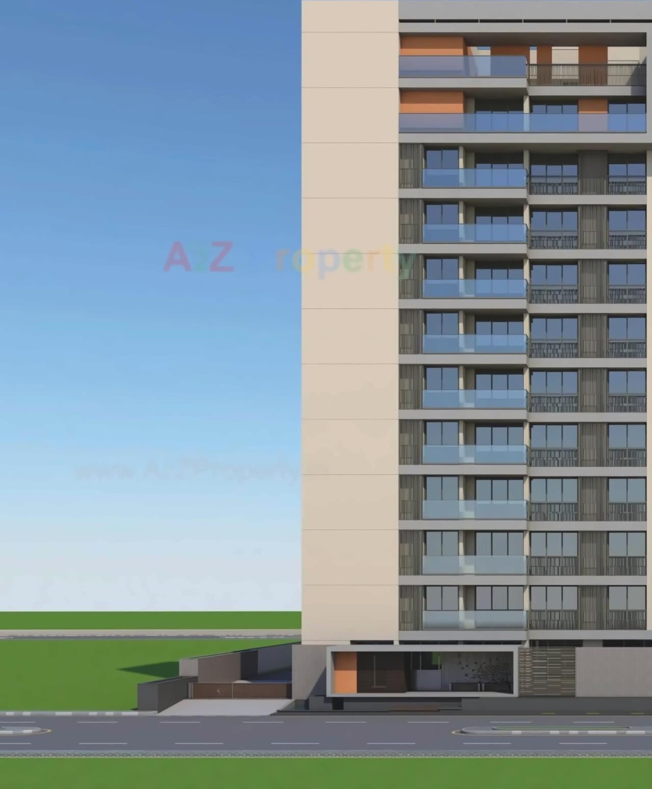 3D Elevation of real estate project Decora Madhuban located at Nana-mava, Rajkot, Gujarat