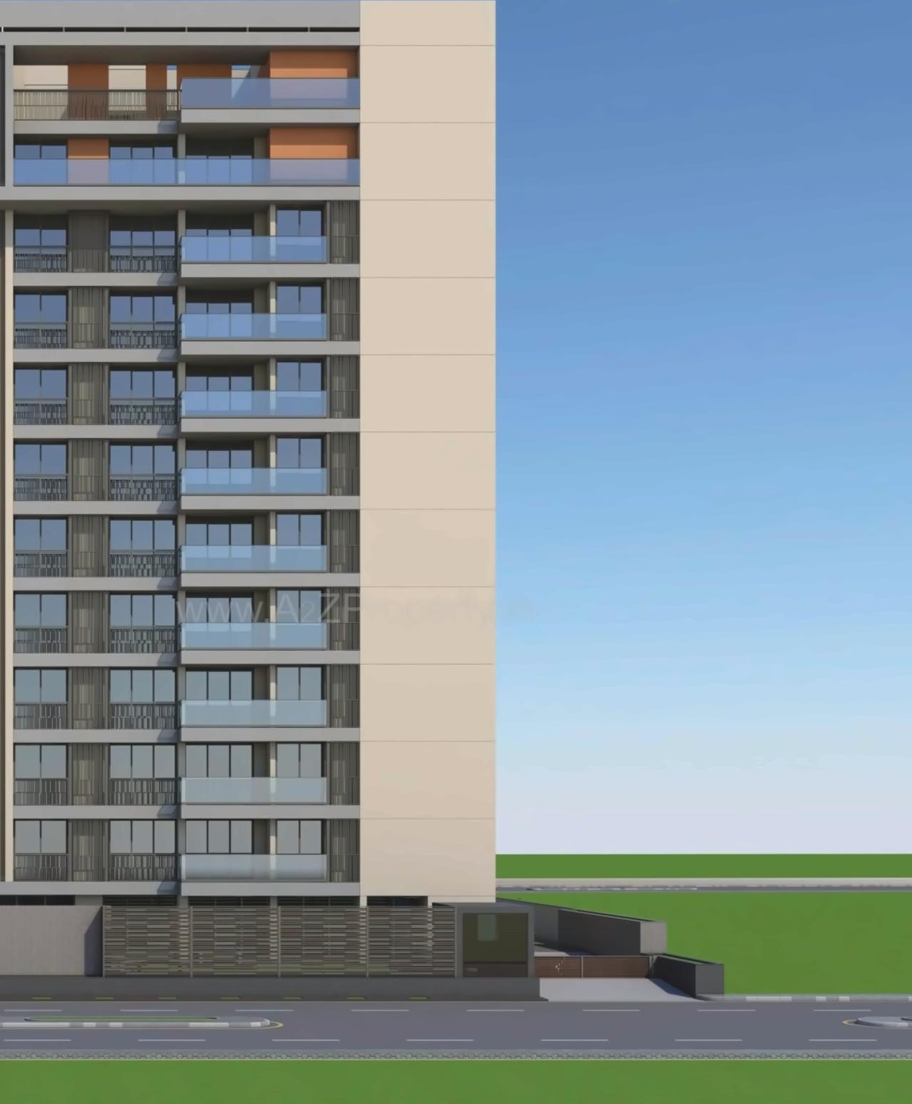 3D Elevation of real estate project Decora Madhuban located at Nana-mava, Rajkot, Gujarat