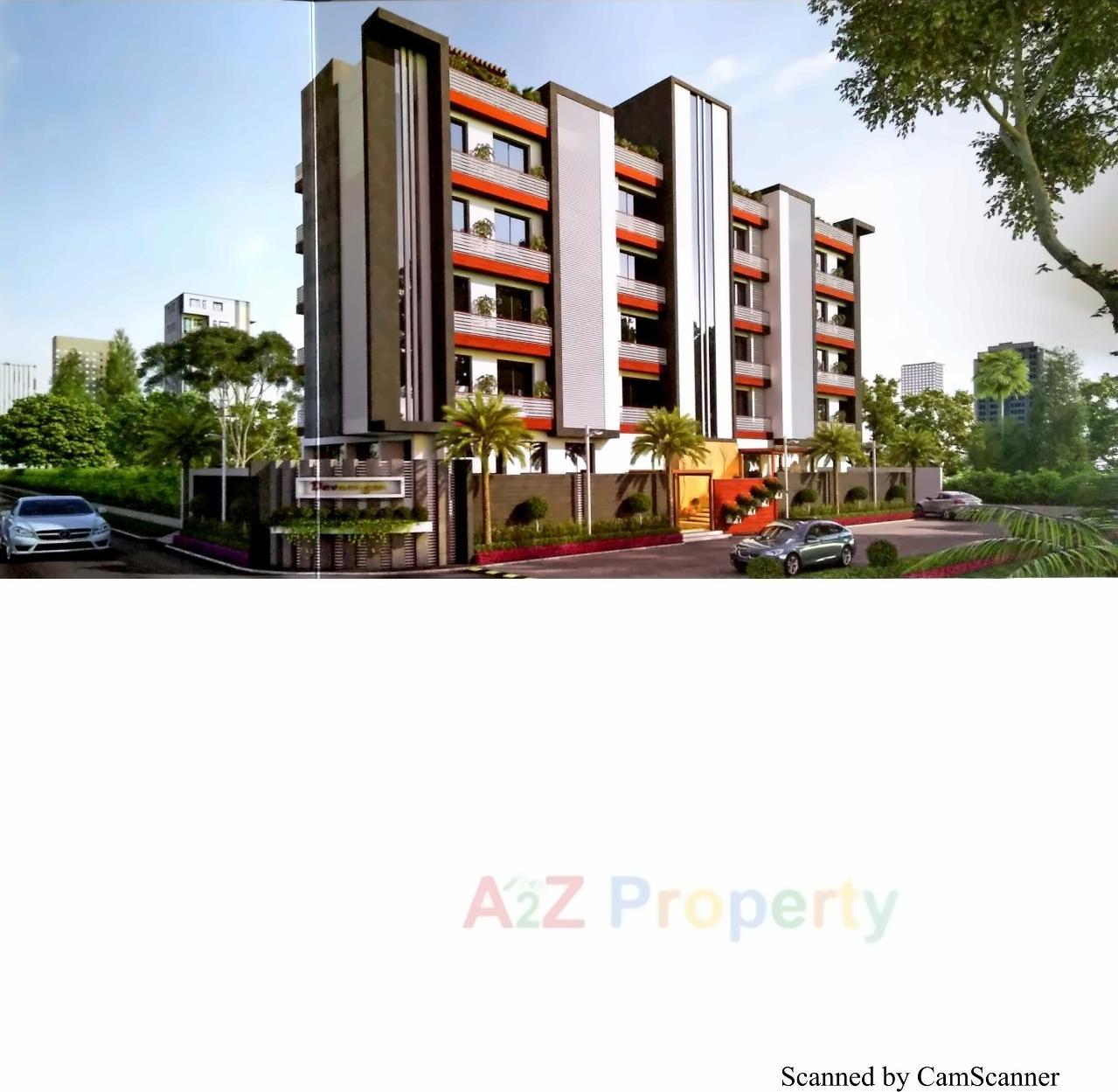 3D Elevation of real estate project Devaangan located at Rajkot, Rajkot, Gujarat