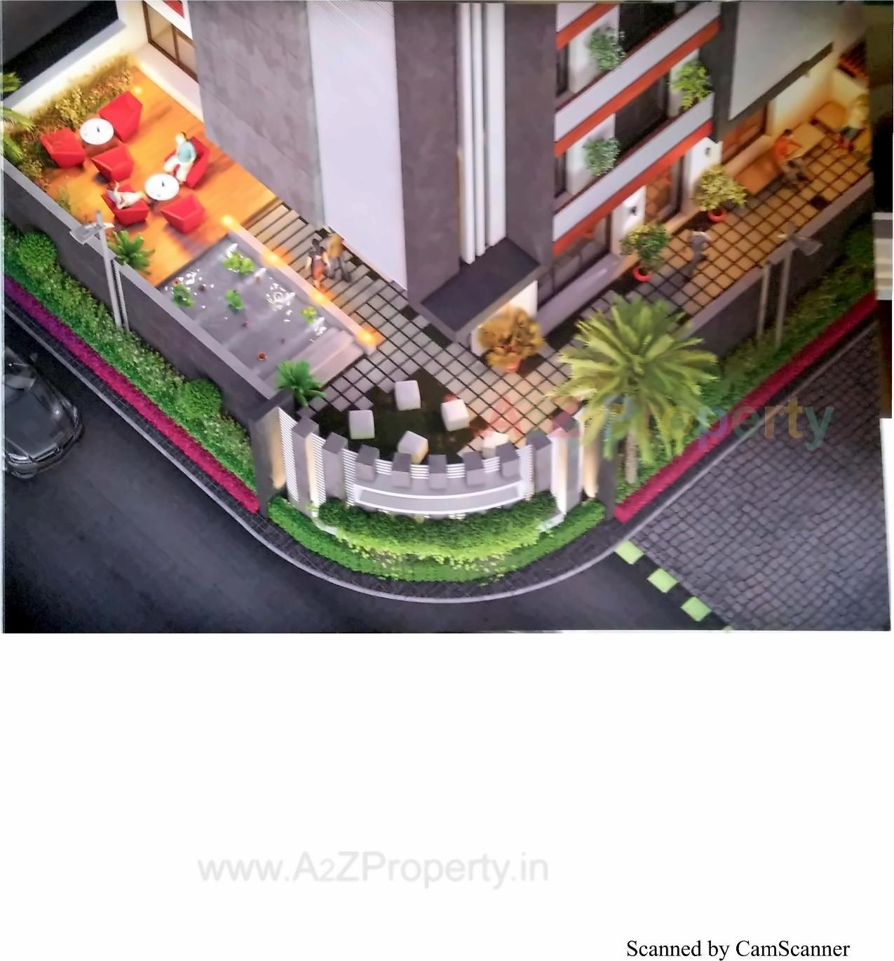 3D Elevation of real estate project Devaangan located at Rajkot, Rajkot, Gujarat