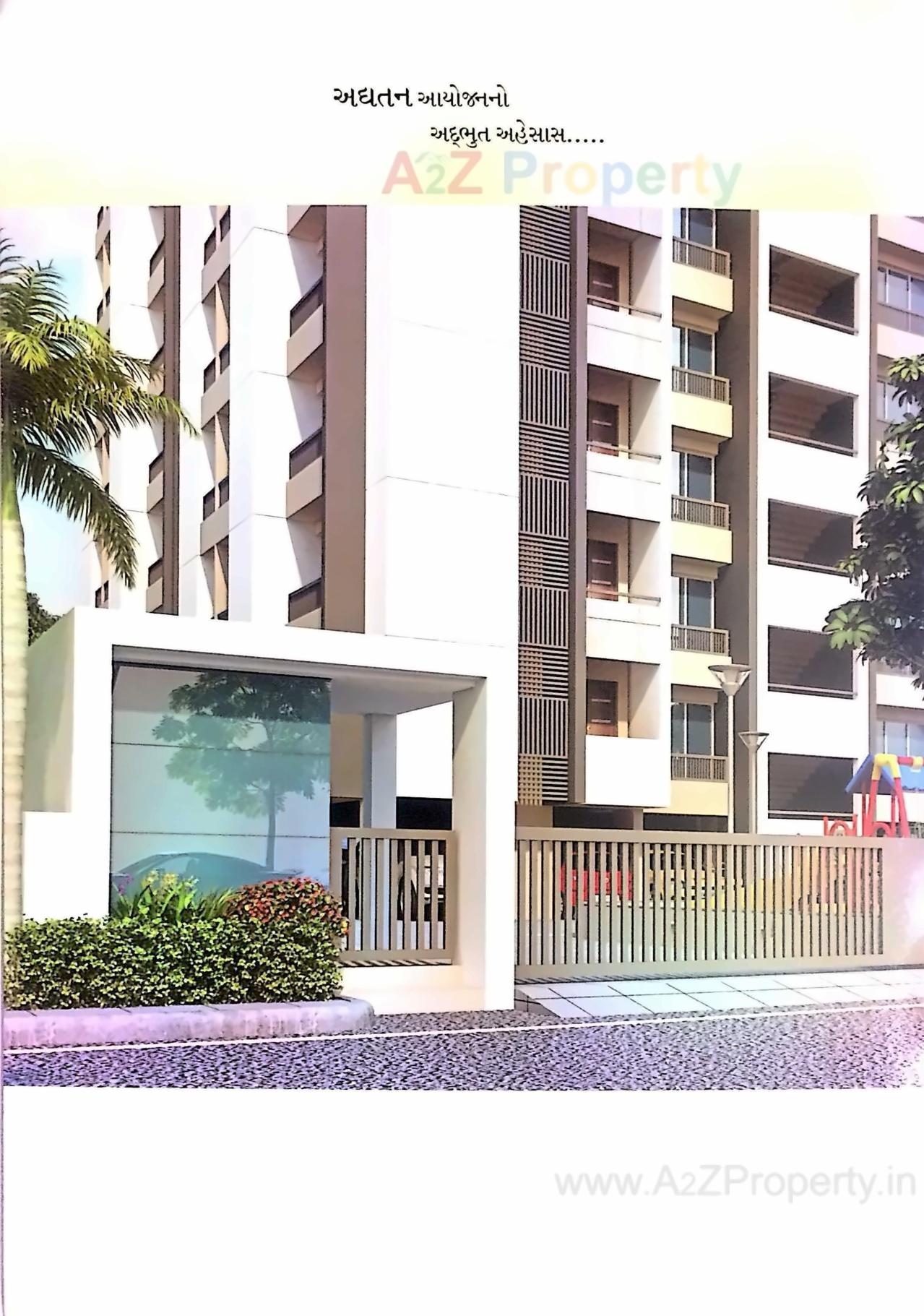 3D Elevation of real estate project Dhananjay Paradise located at Mavdi, Rajkot, Gujarat