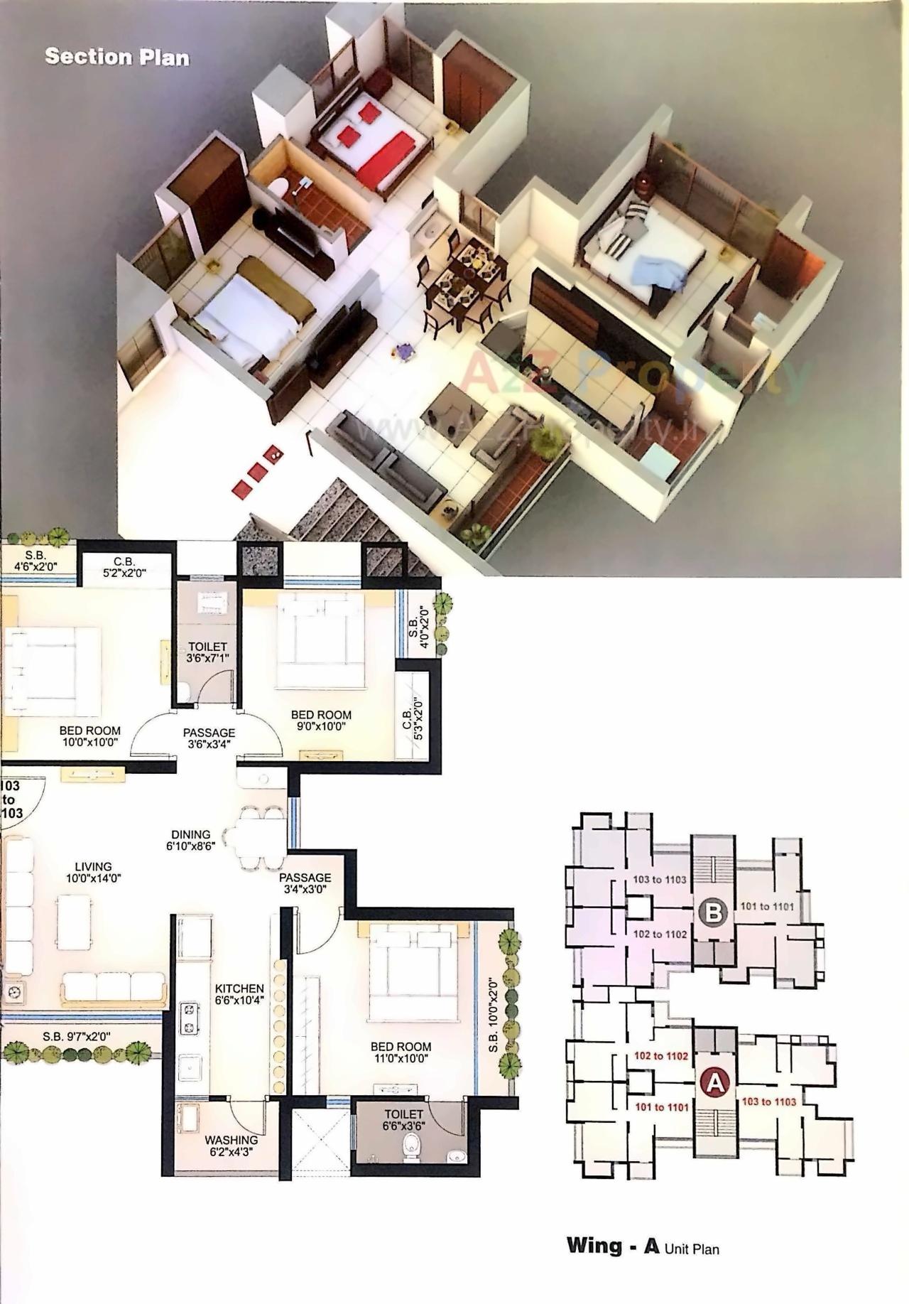Layout of real estate project Dhananjay Paradise located at Mavdi, Rajkot, Gujarat