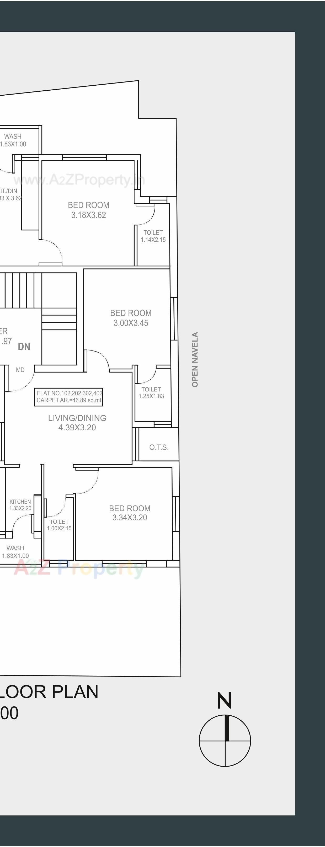 Layout of real estate project Dharm Nandan Apartment located at Rajkot, Rajkot, Gujarat
