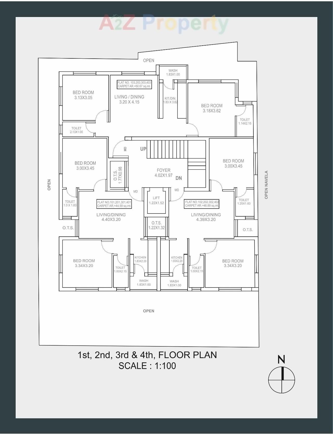 Layout of real estate project Dharm Nandan Apartment located at Rajkot, Rajkot, Gujarat