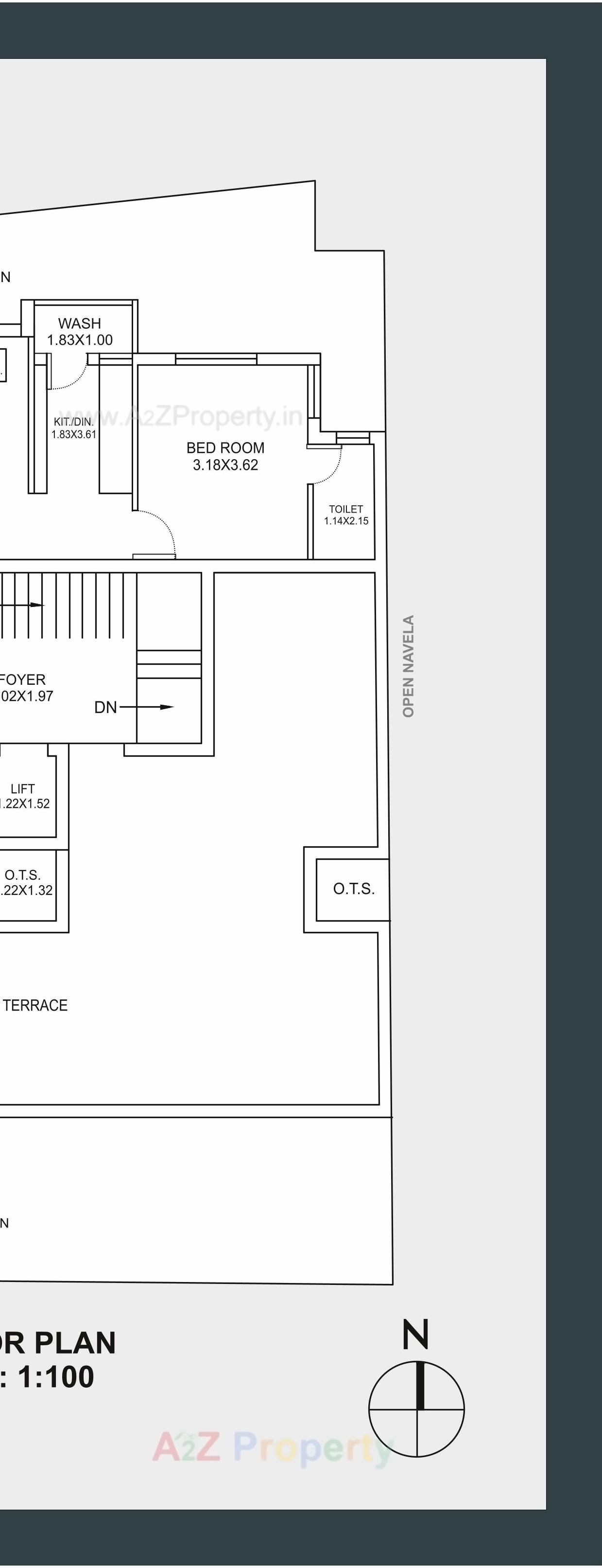 Layout of real estate project Dharm Nandan Apartment located at Rajkot, Rajkot, Gujarat