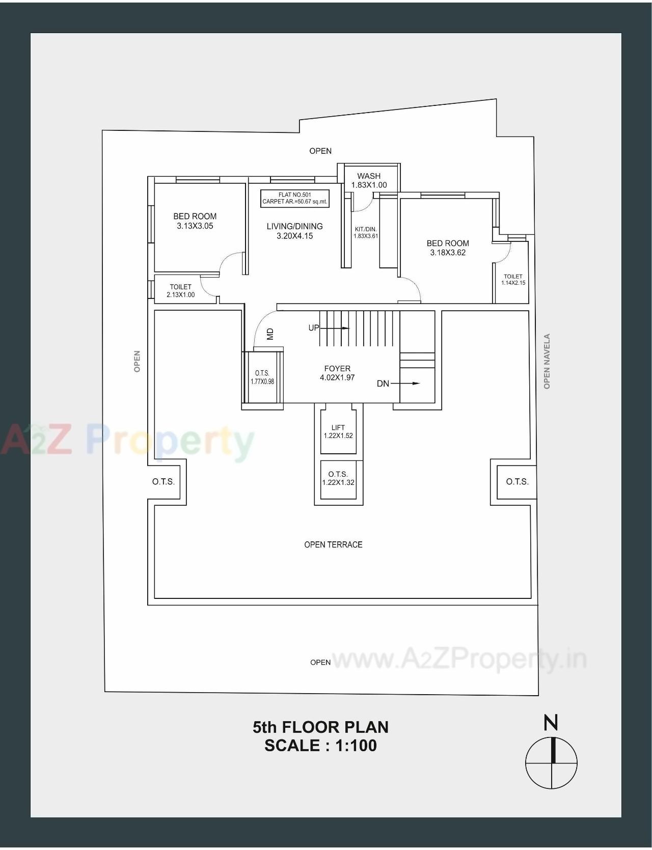 Layout of real estate project Dharm Nandan Apartment located at Rajkot, Rajkot, Gujarat