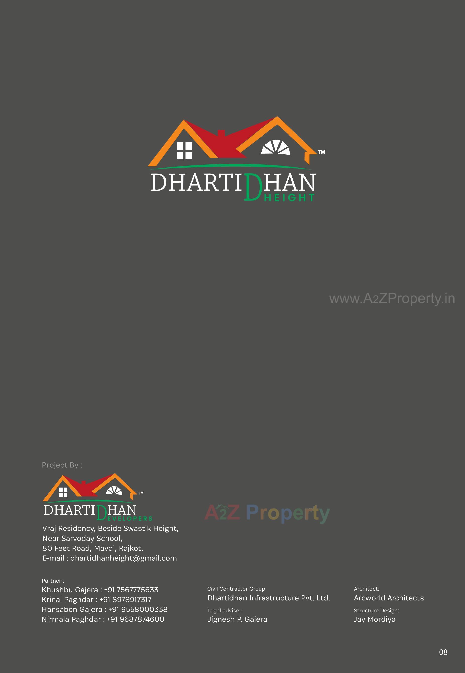 of real estate project Dhartidhan Height located at Mavdi, Rajkot, Gujarat