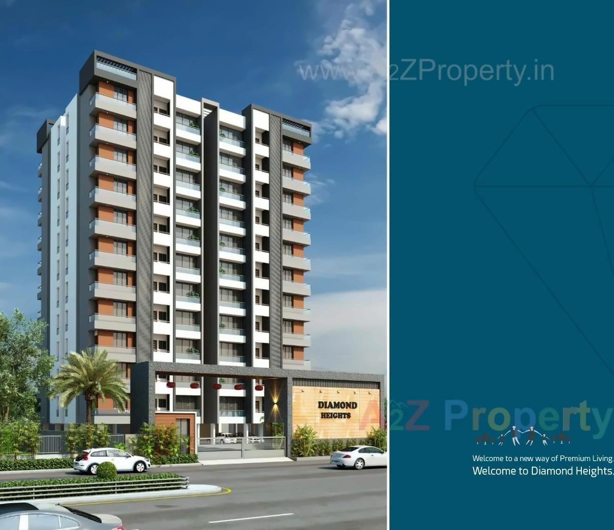 3D Elevation of real estate project Diamond Heights located at Raiya, Rajkot, Gujarat