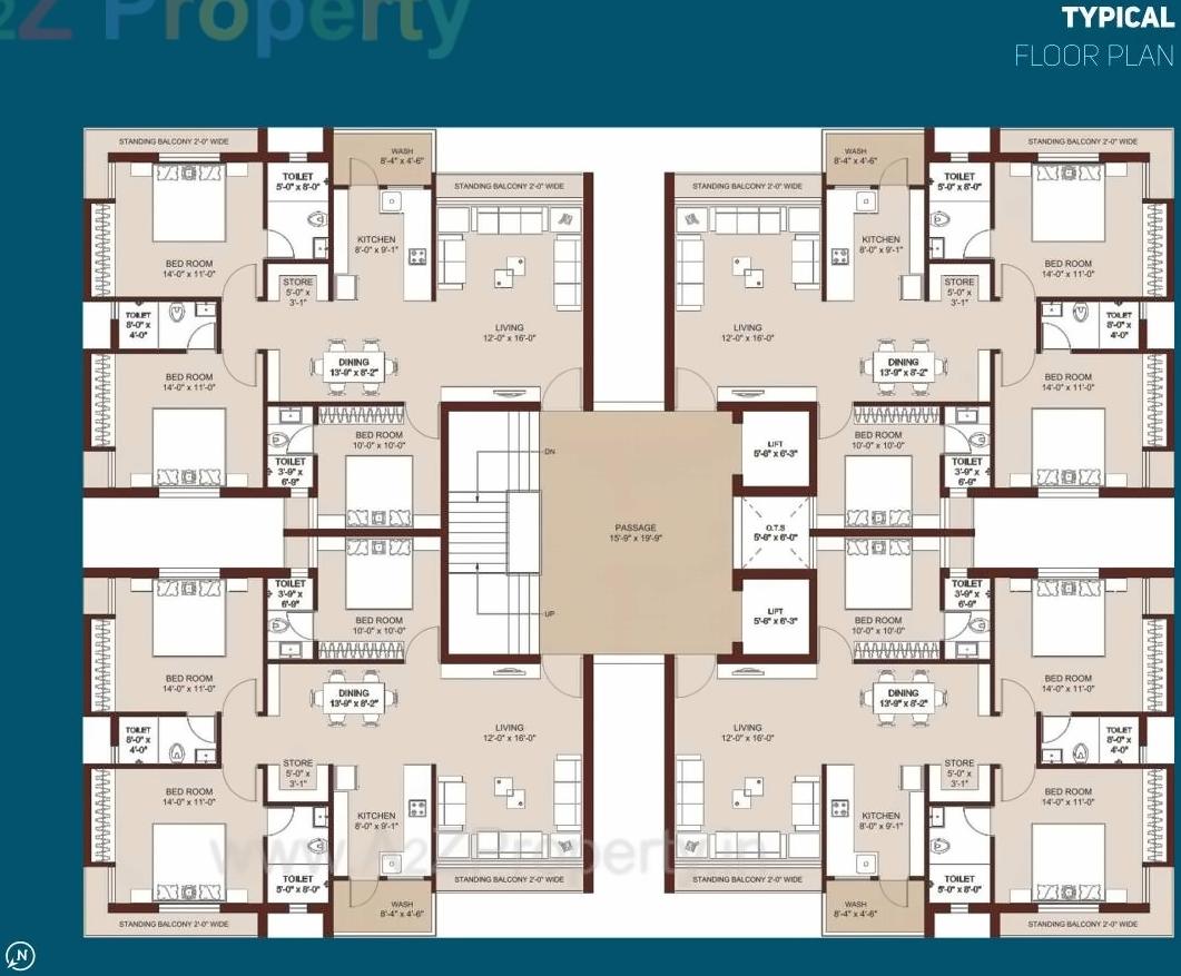 Layout of real estate project Diamond Heights located at Raiya, Rajkot, Gujarat