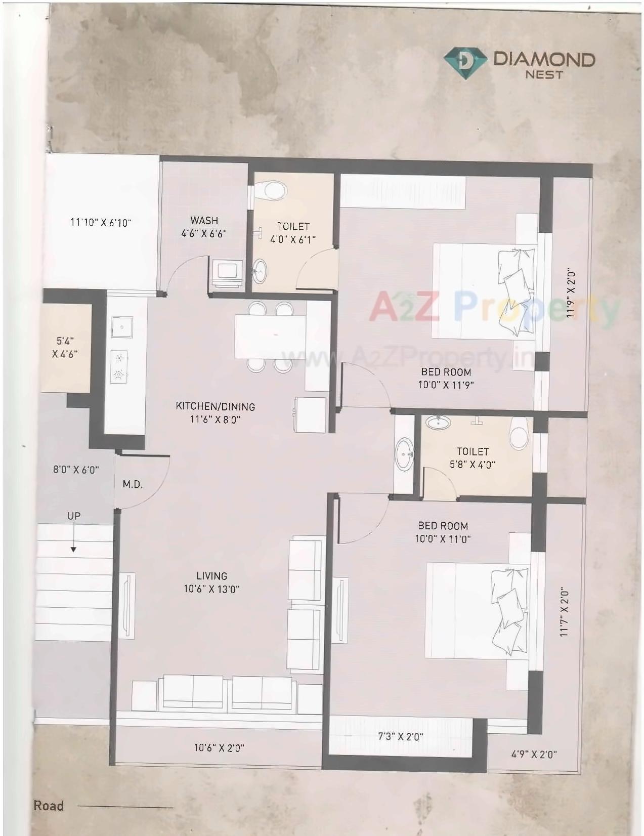 Layout of real estate project Diamond Nest located at Rajkot, Rajkot, Gujarat