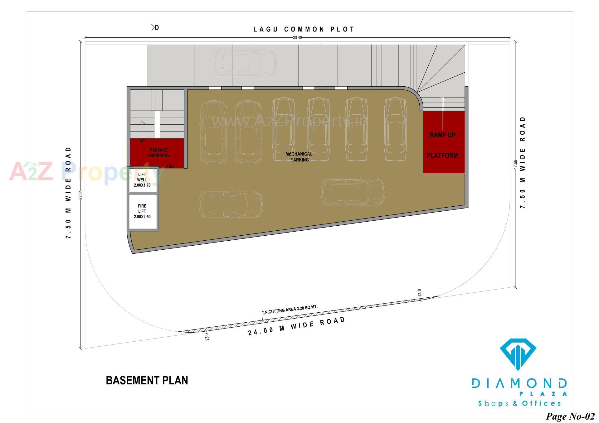 Layout of real estate project Diamond Plaza located at Mota-mava, Rajkot, Gujarat