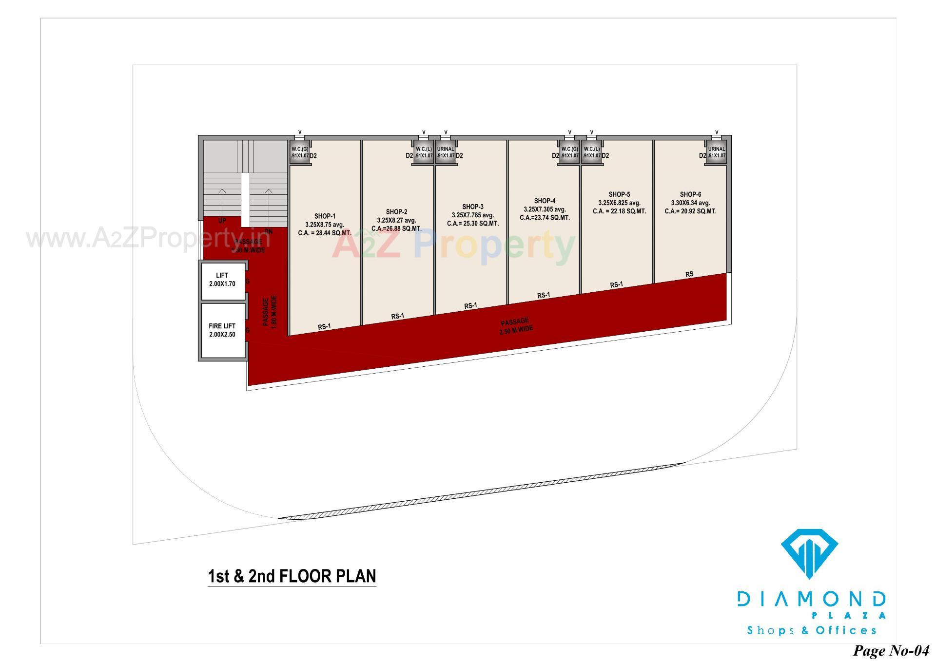 Layout of real estate project Diamond Plaza located at Mota-mava, Rajkot, Gujarat