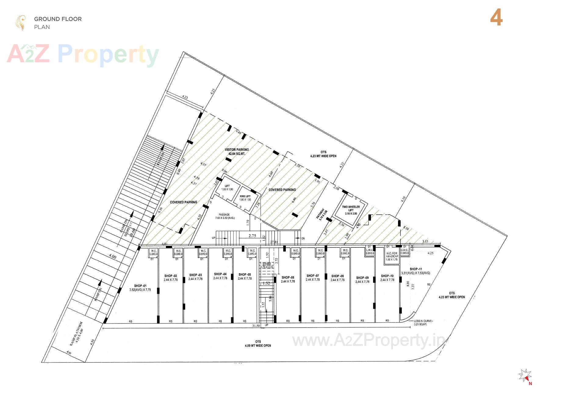 Layout of real estate project Dwarika Hills located at Mavdi, Rajkot, Gujarat