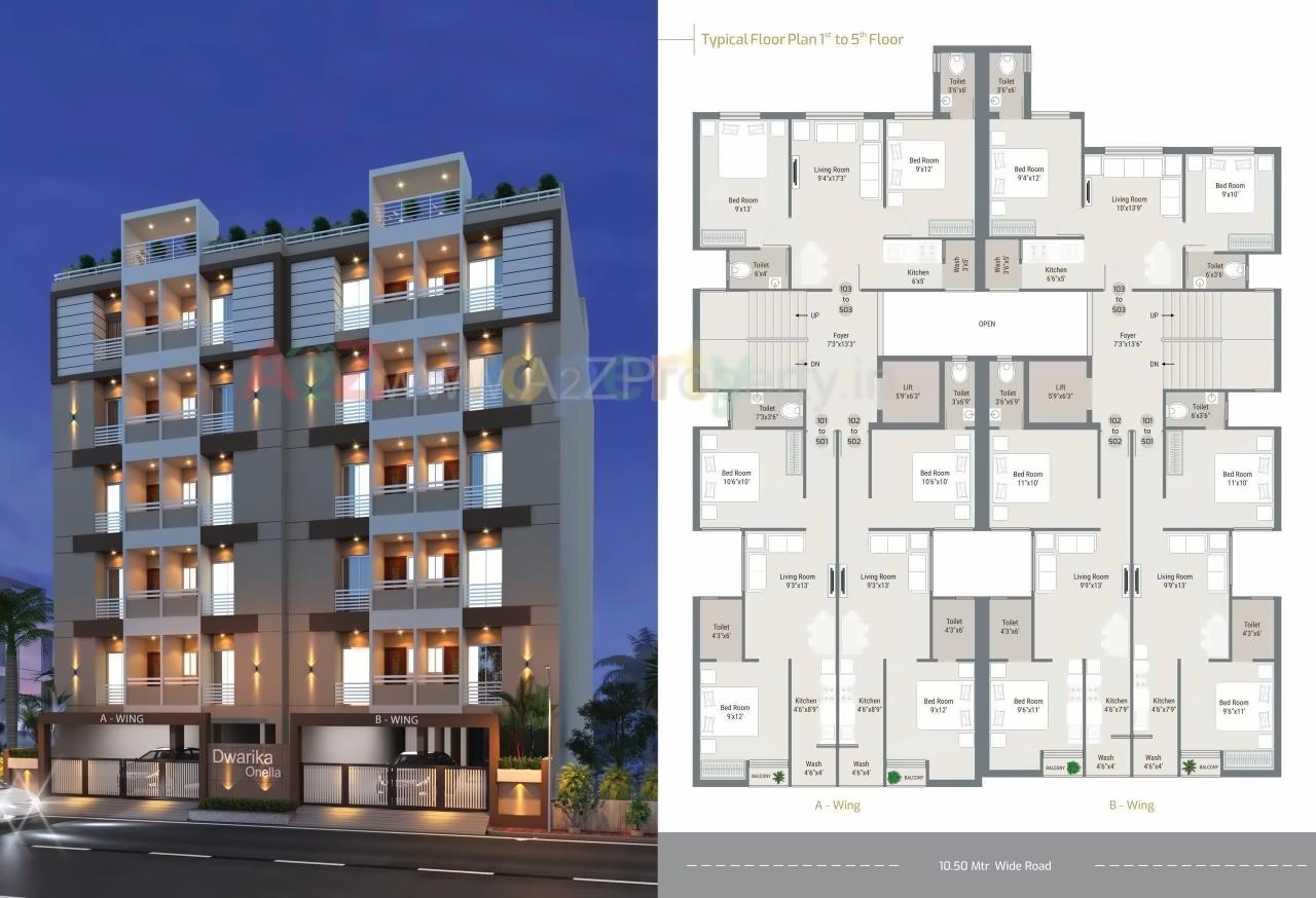 Layout of real estate project Dwarika Onella located at Rajkot, Rajkot, Gujarat