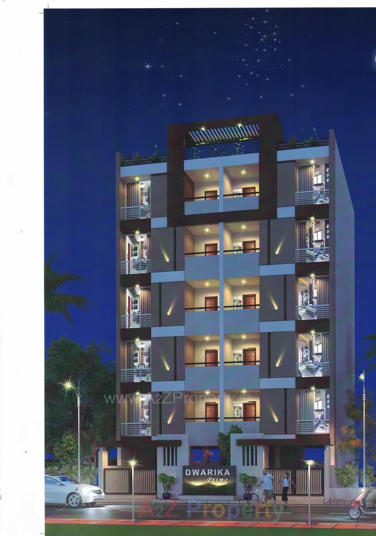 3D Elevation of real estate project Dwarika Prime located at Rajkot, Rajkot, Gujarat