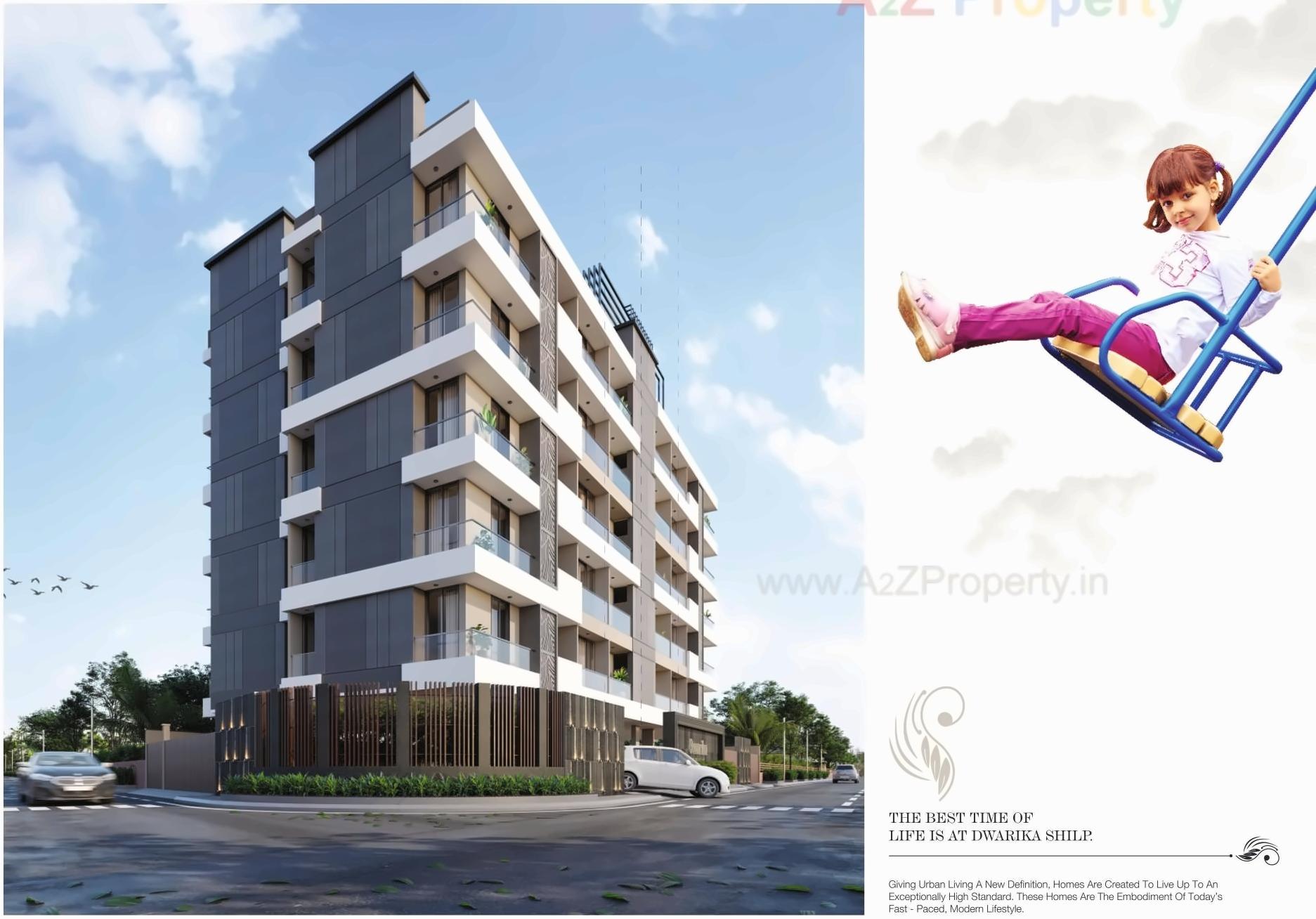 3D Elevation of real estate project Dwarika Shilp located at Rajkot, Rajkot, Gujarat