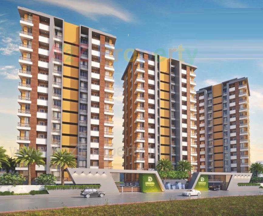 3D Elevation of real estate project Dwarika Village located at Ronki, Rajkot, Gujarat