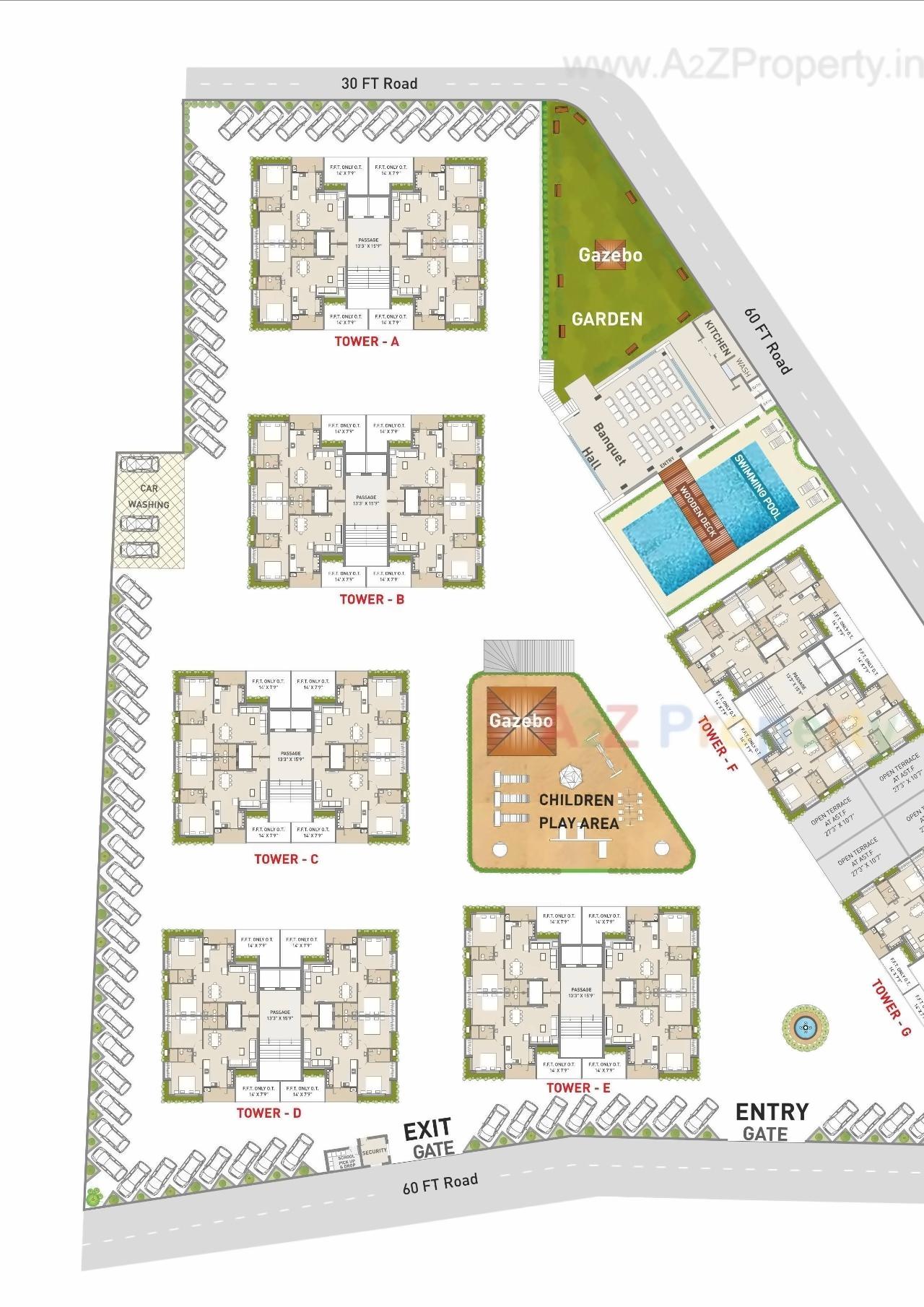 Layout of real estate project Dwarika Village located at Ronki, Rajkot, Gujarat