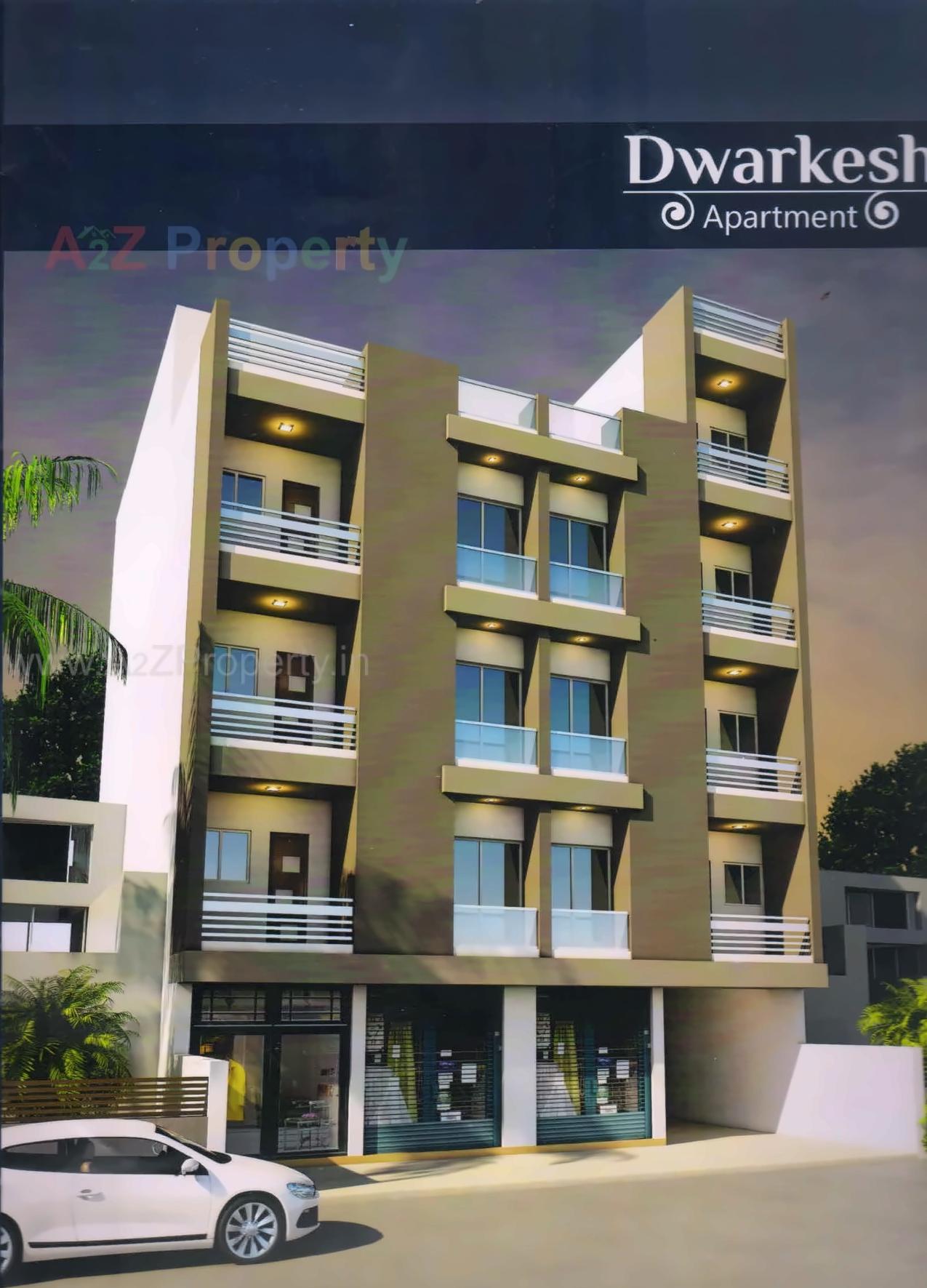 3D Elevation of real estate project Dwarkesh Apartment located at Mavdi, Rajkot, Gujarat
