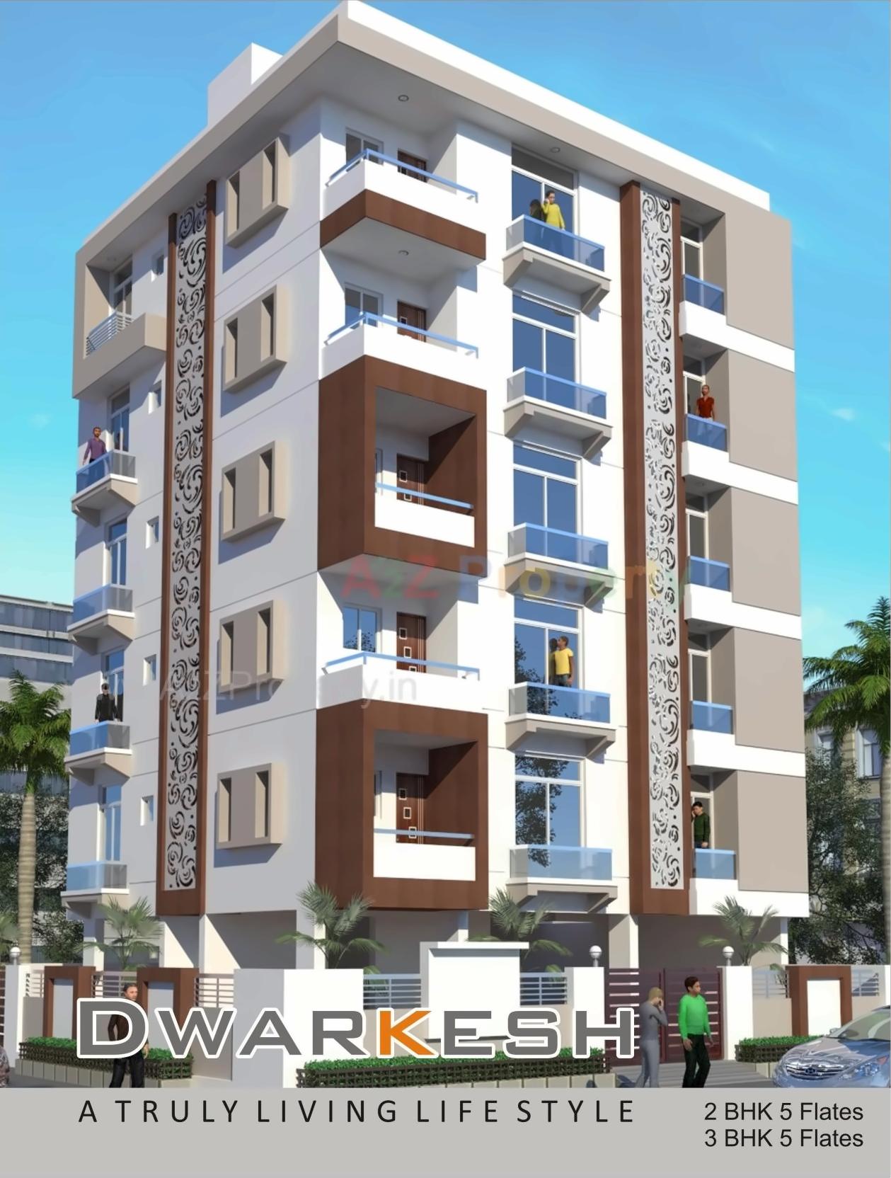 3D Elevation of real estate project Dwarkesh located at Rajkot, Rajkot, Gujarat