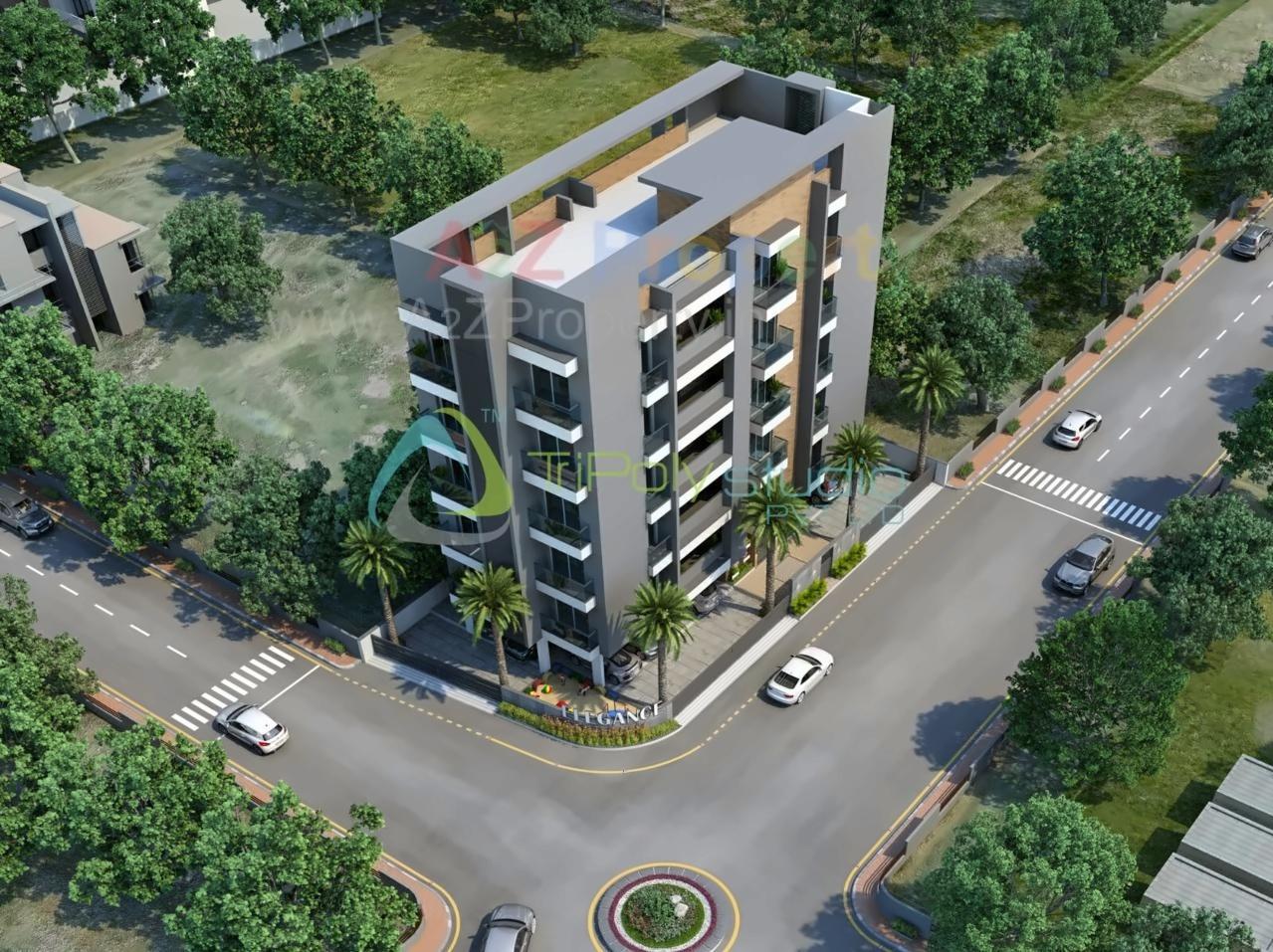 3D Elevation of real estate project Elegance located at Nana-mava, Rajkot, Gujarat