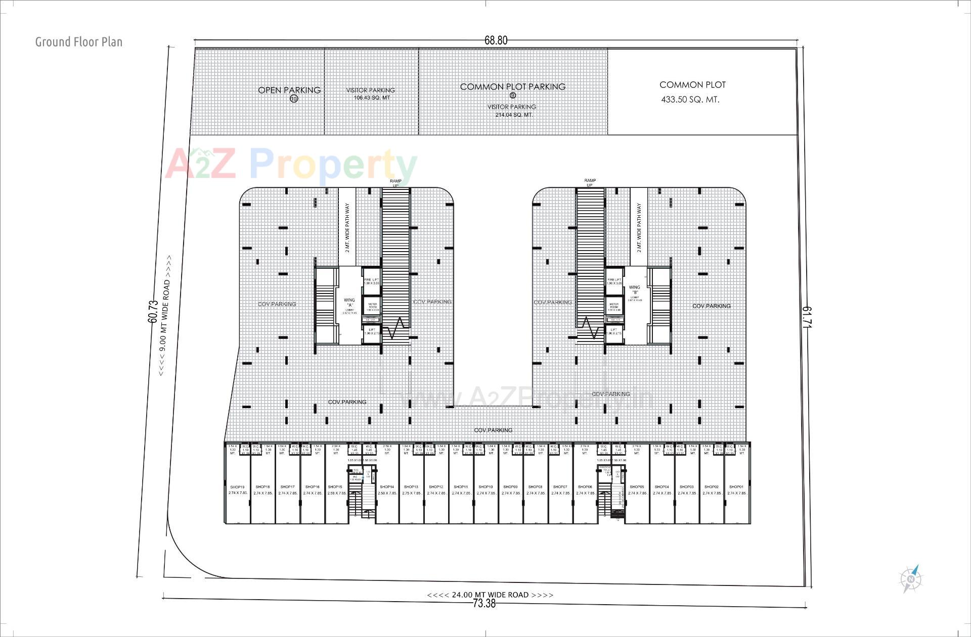 Layout of real estate project Everest Hill located at Mavdi, Rajkot, Gujarat