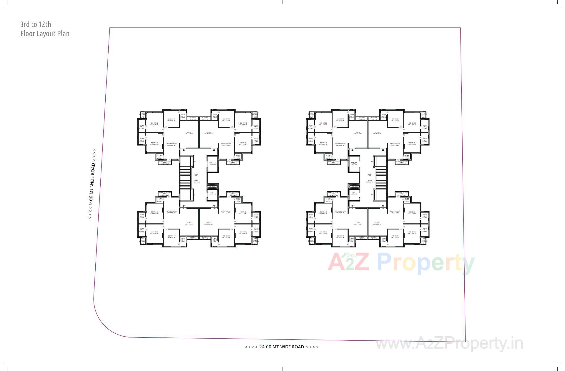 Layout of real estate project Everest Hill located at Mavdi, Rajkot, Gujarat