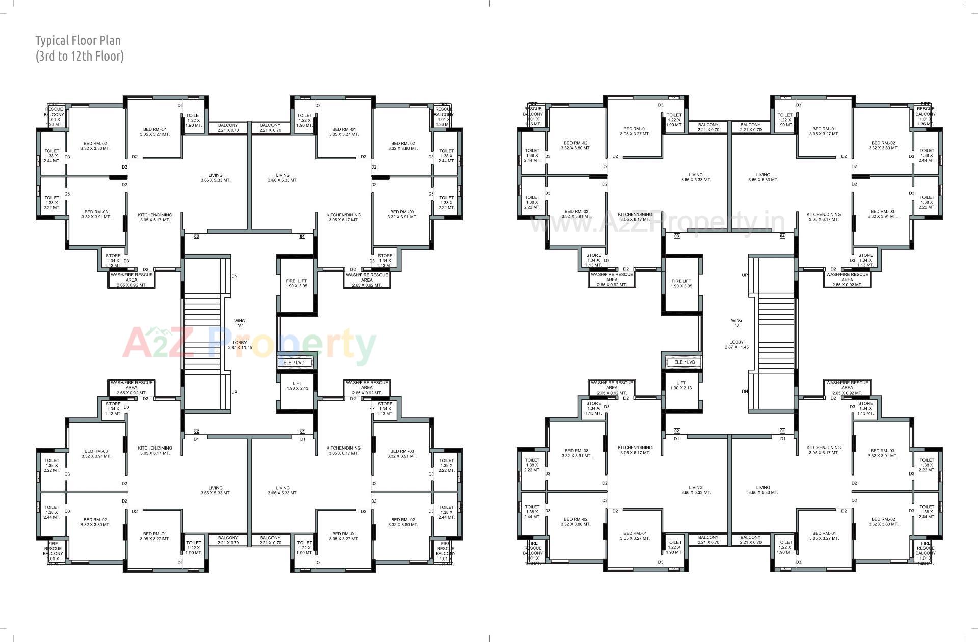 Layout of real estate project Everest Hill located at Mavdi, Rajkot, Gujarat