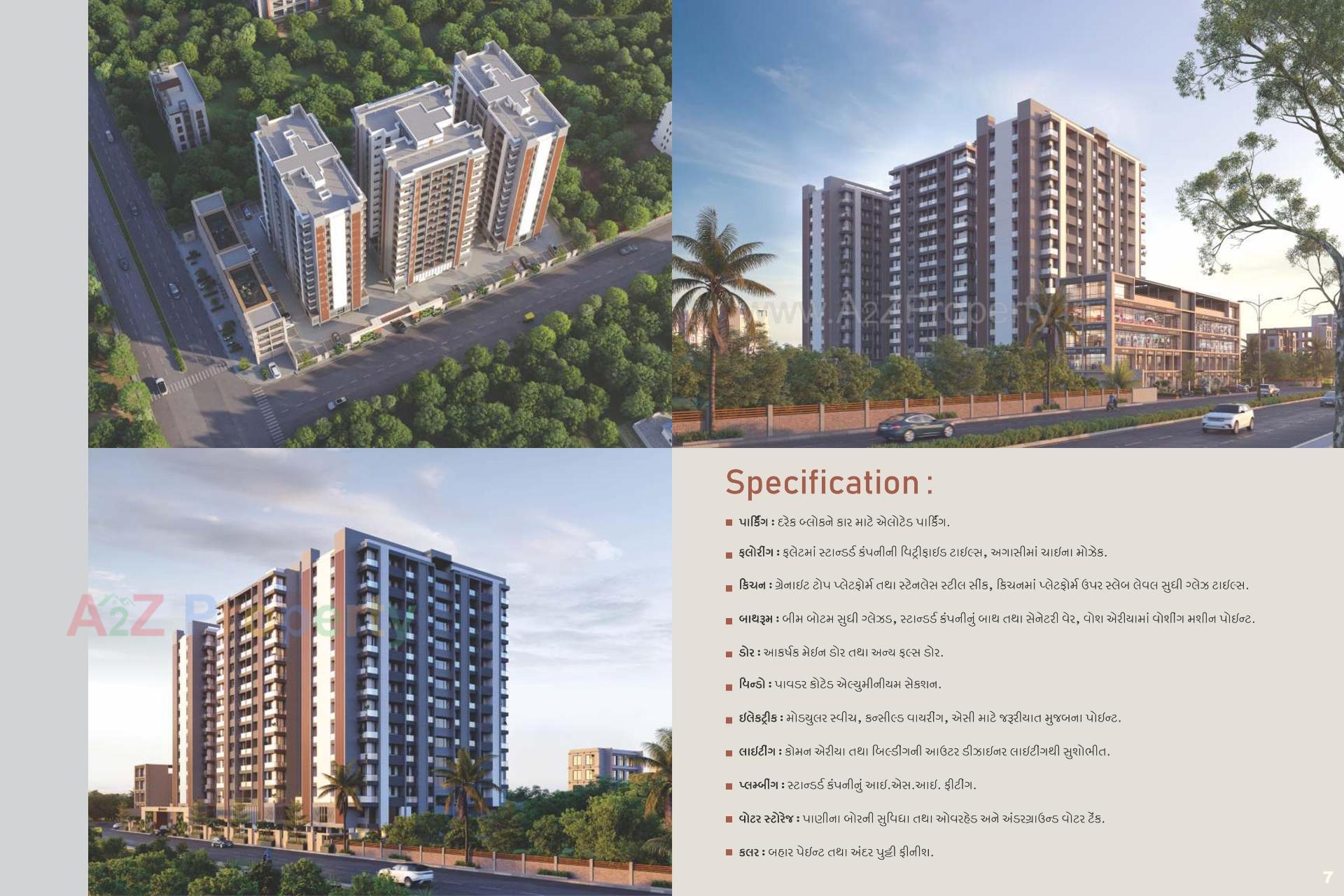 3D Elevation of real estate project Flora Nest located at Mavdi, Rajkot, Gujarat