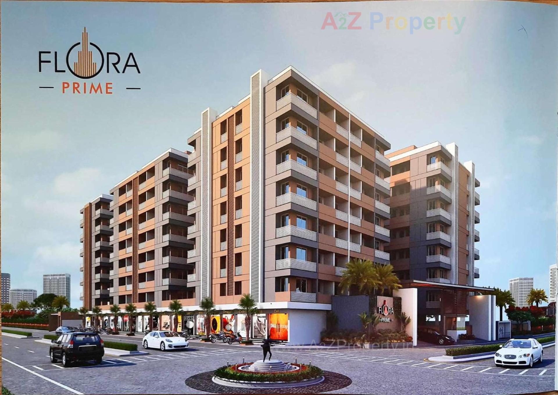 3D Elevation of real estate project Flora Prime located at Mavdi, Rajkot, Gujarat