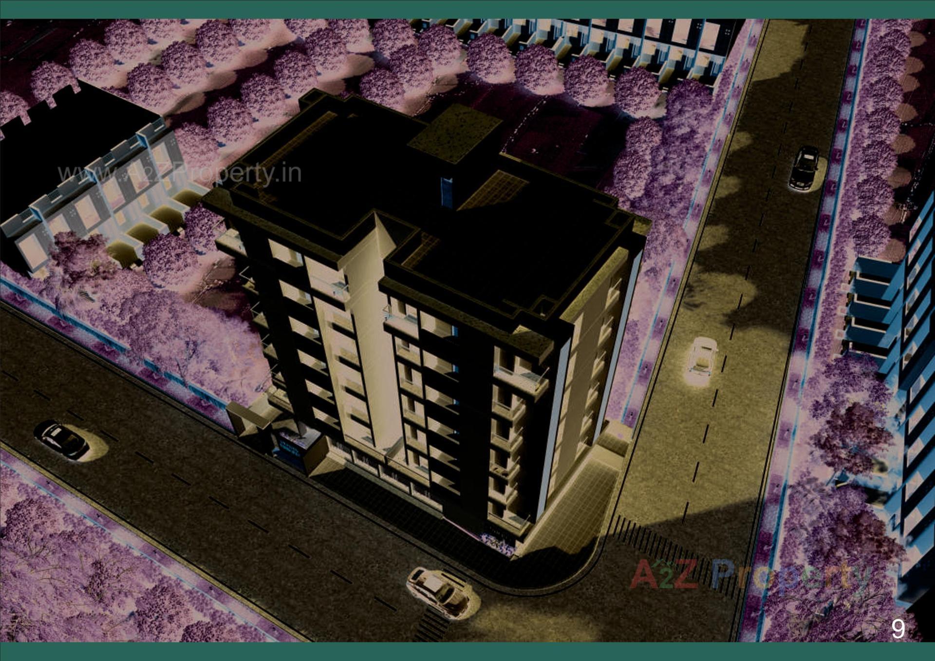 3D Elevation of real estate project Flora Unique located at Raiya, Rajkot, Gujarat