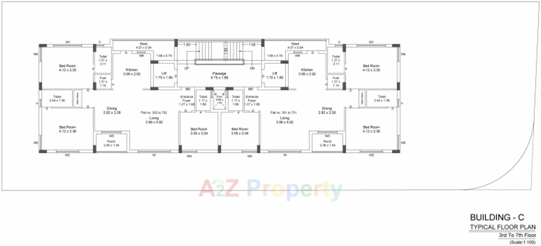 Layout of real estate project Flora West located at Mavdi, Rajkot, Gujarat