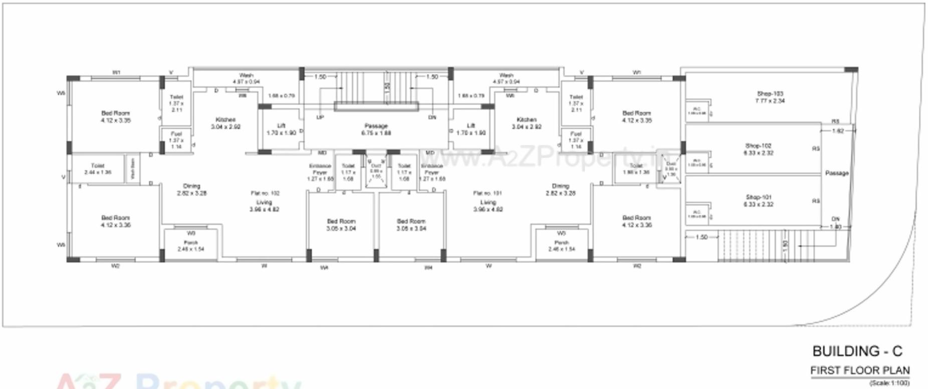 Layout of real estate project Flora West located at Mavdi, Rajkot, Gujarat