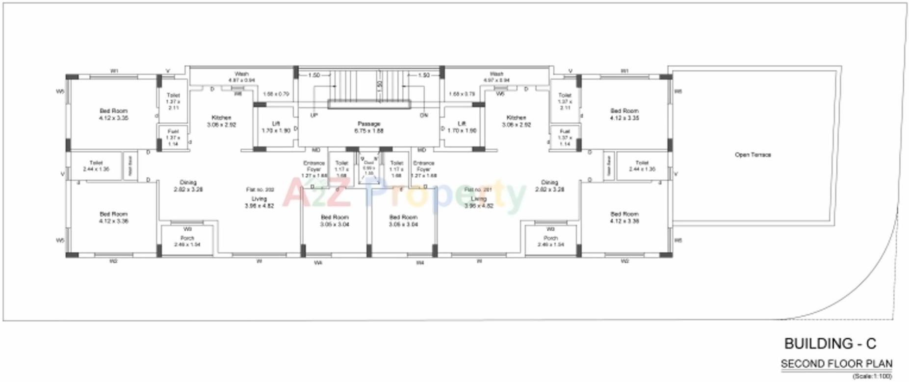 Layout of real estate project Flora West located at Mavdi, Rajkot, Gujarat