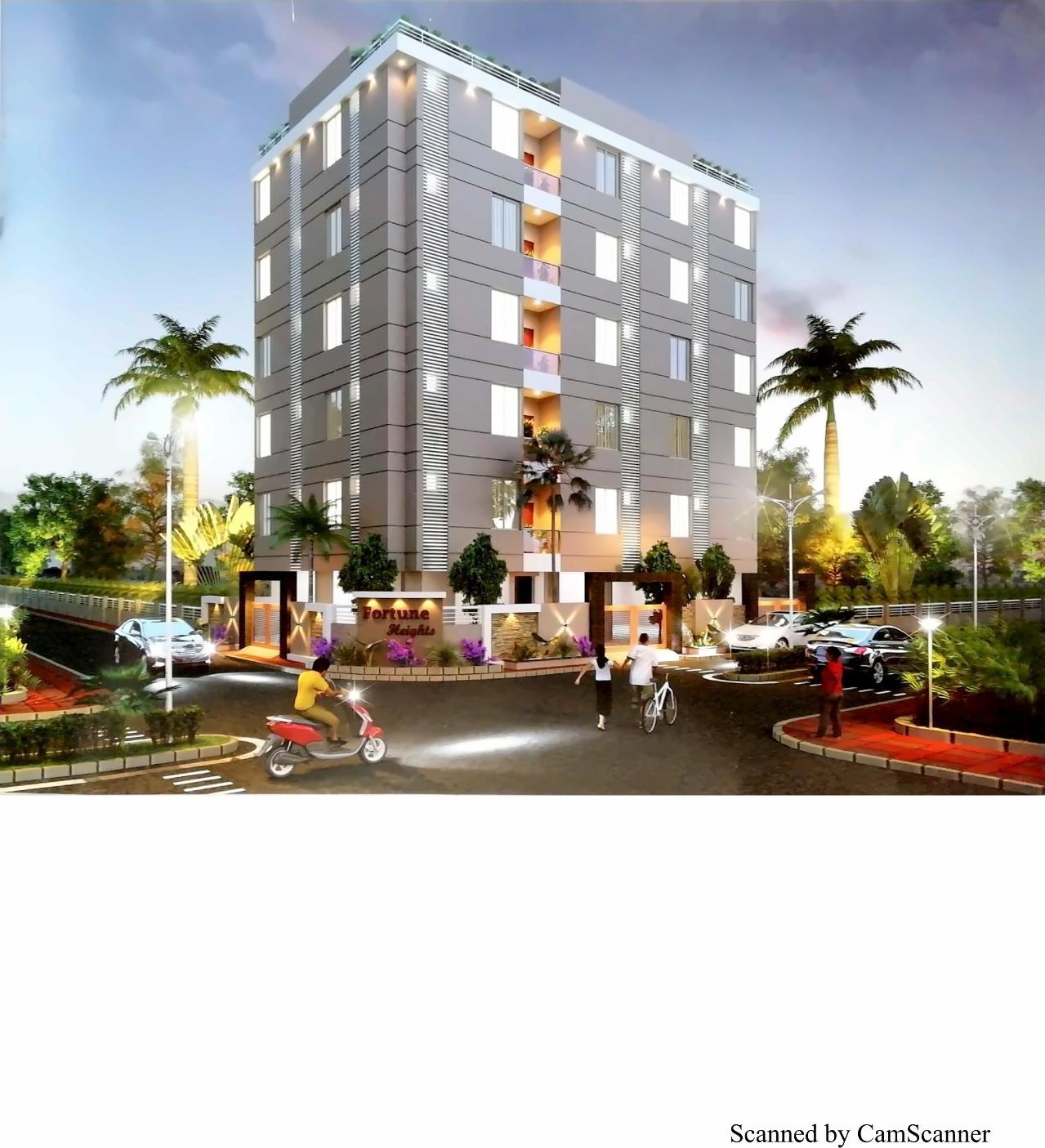 3D Elevation of real estate project Fortune Heights located at Rajkot, Rajkot, Gujarat