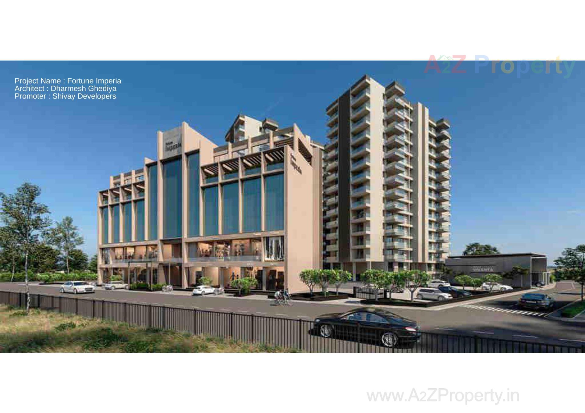 3D Elevation of real estate project Fortune Imperia located at Rajkot, Rajkot, Gujarat