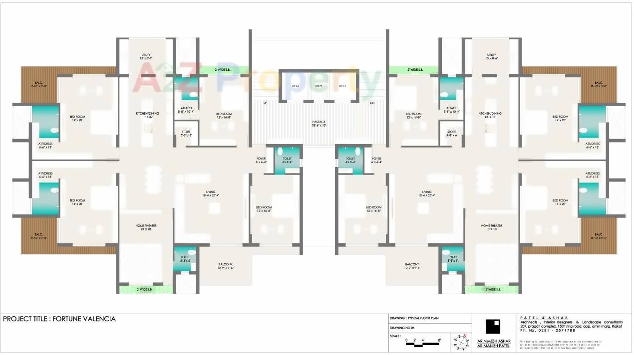 Layout of real estate project Fortune Valencia located at Mota-mava, Rajkot, Gujarat