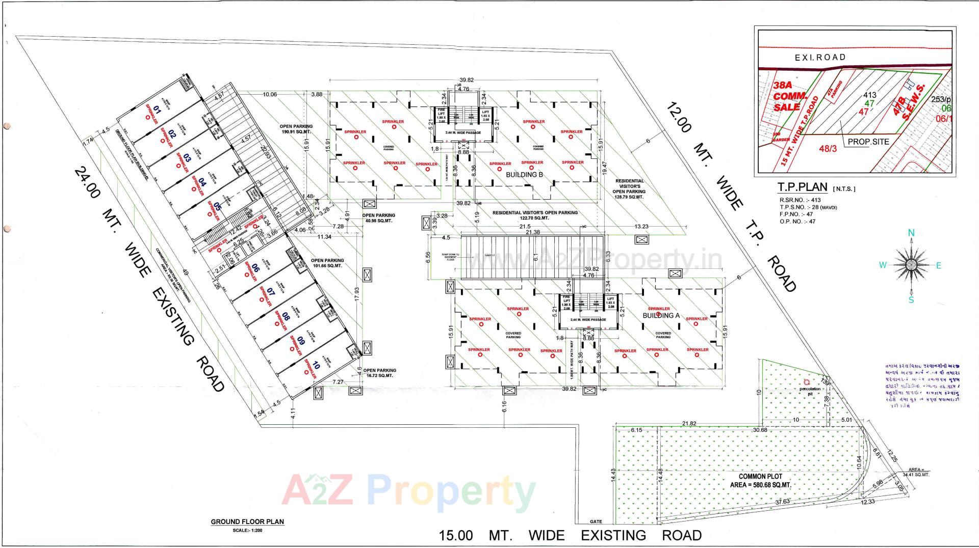 Layout of real estate project Fortune Vivanta located at Mavdi, Rajkot, Gujarat