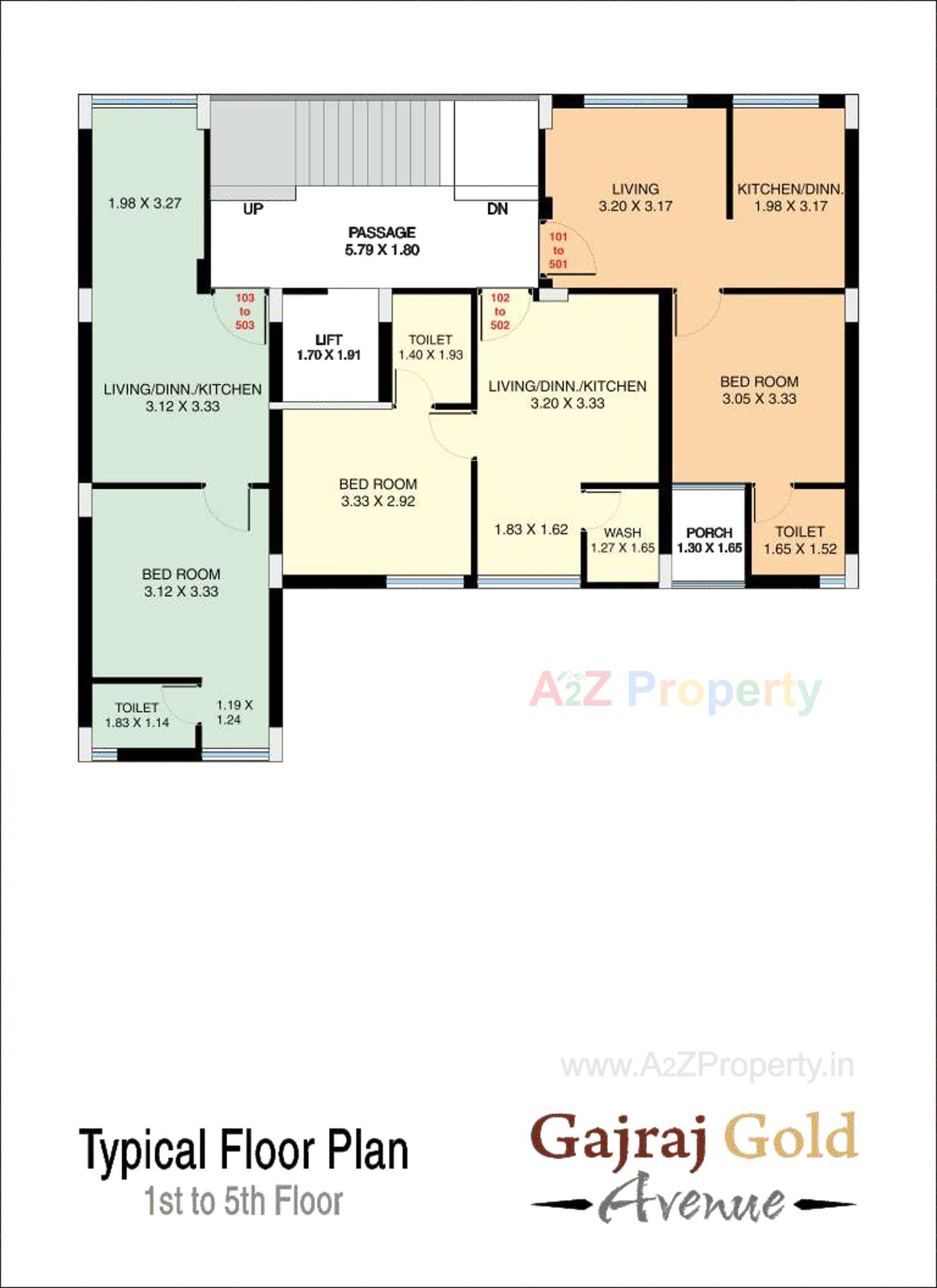 Layout of real estate project Gajraj Avenue Gold located at Rajkot, Rajkot, Gujarat