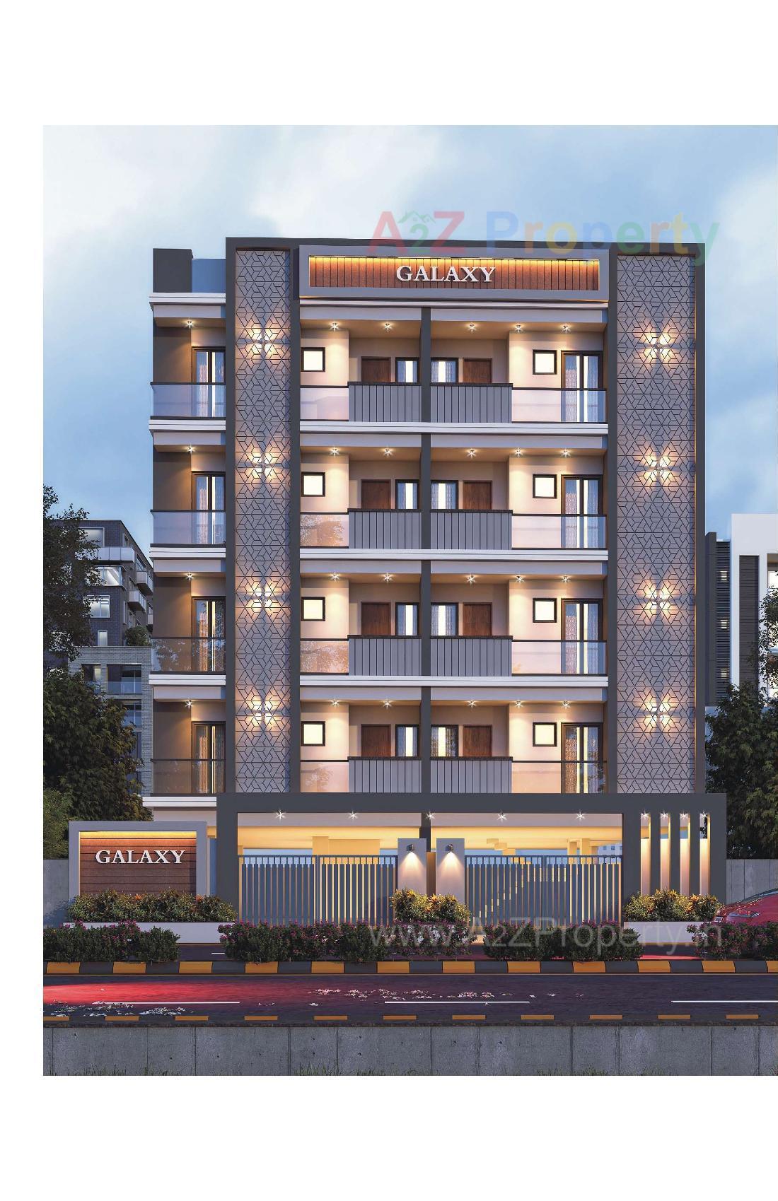 3D Elevation of real estate project Galaxy located at Ghanteshwar, Rajkot, Gujarat